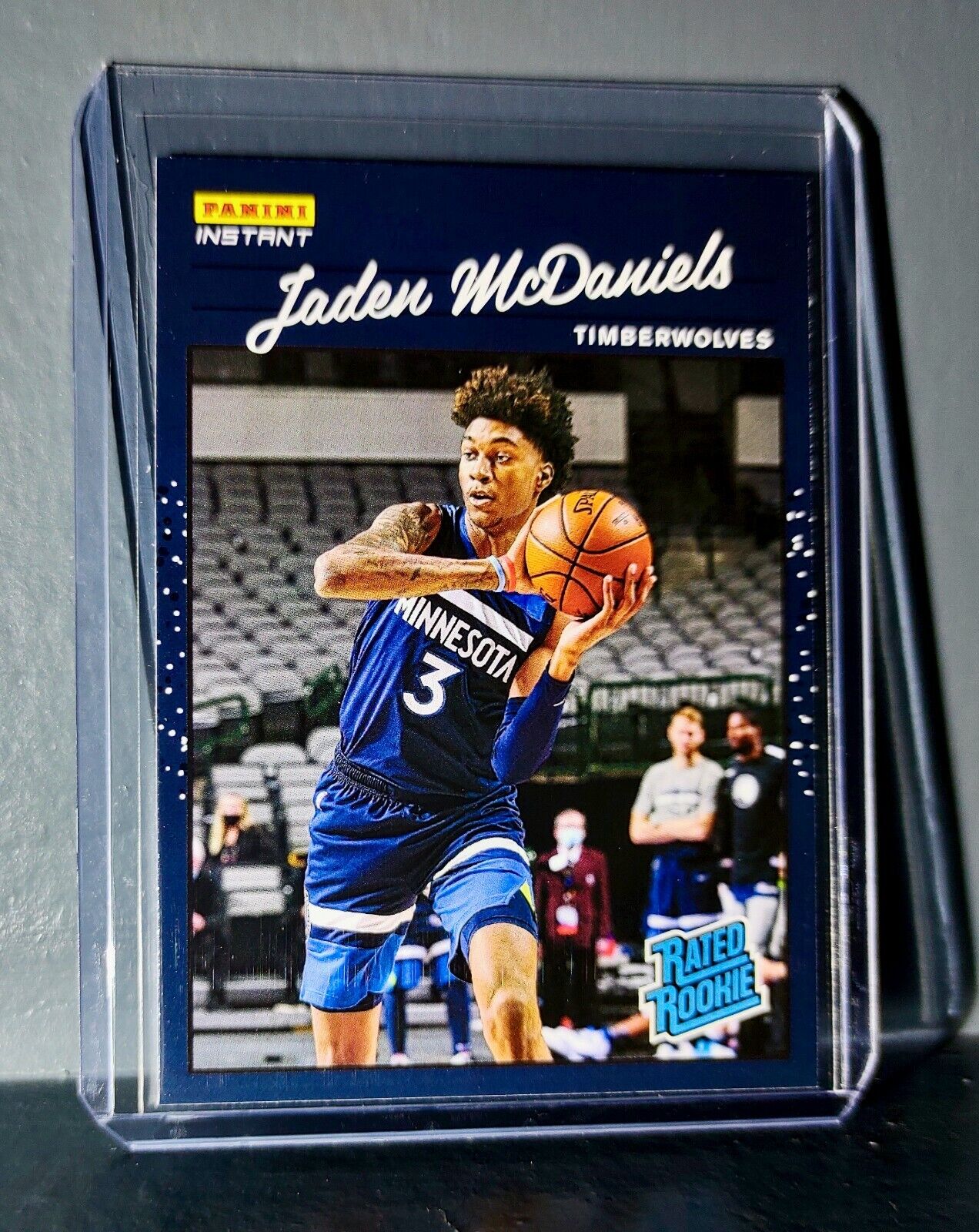 Jaden McDaniels 2020-2021 Panini NBA Instant #27 Rated Rookie Retro Card 1/3558