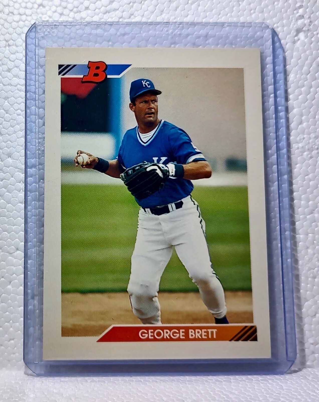 George Brett 1992 Topps Bowman MLB #500 Baseball Card Kansas City Royals