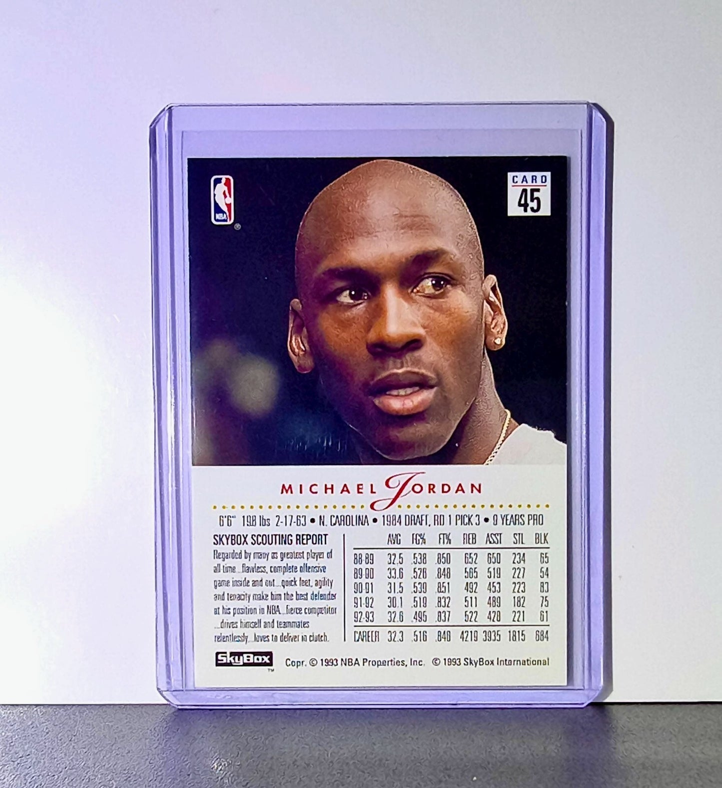 Michael Jordan 1993-94 Skybox #45 Basketball Card Chicago Bulls