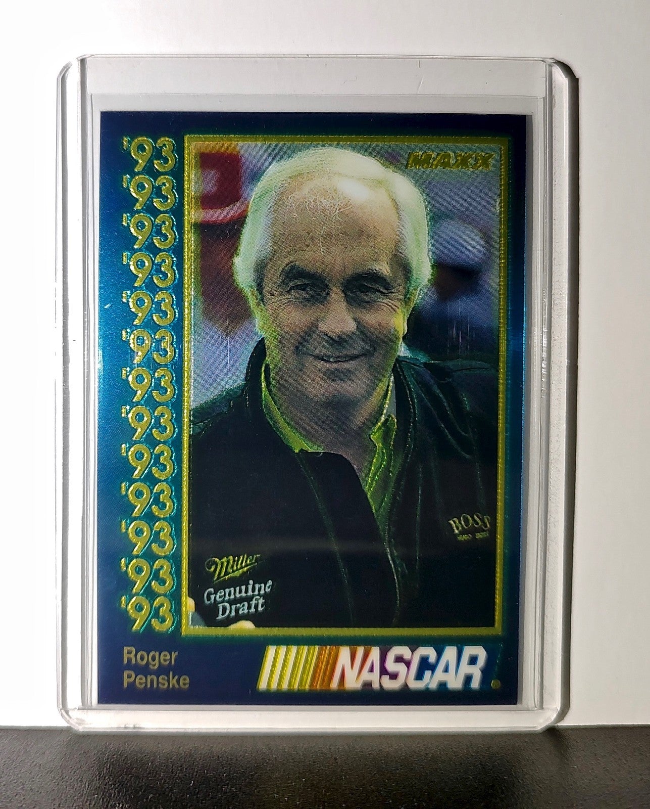 Roger Penske 1993 Maxx Premier Plus Racing #100 NASCAR Card Penske Racing South