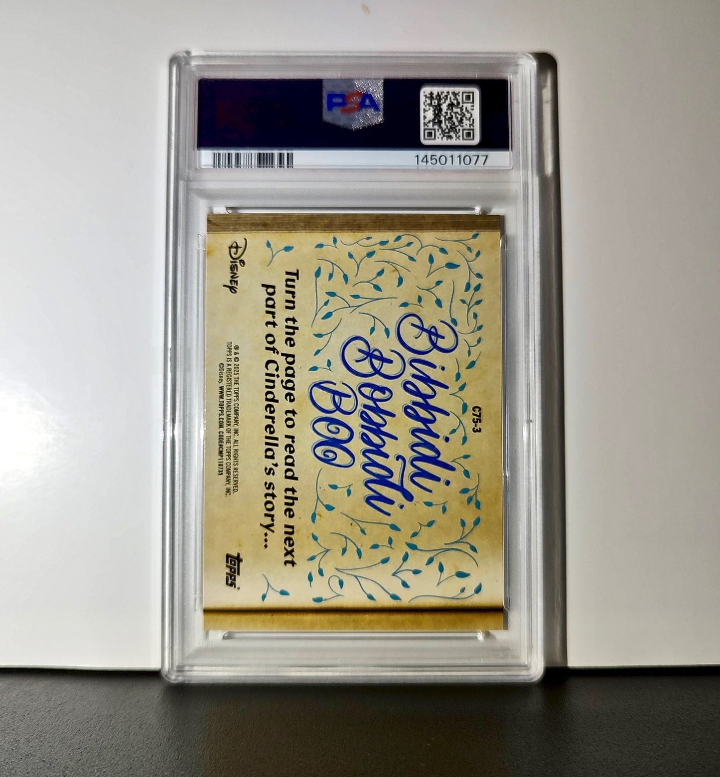 Cinderella's animal friends help her get ready 2025 Topps Disney #C75-3 PSA 10