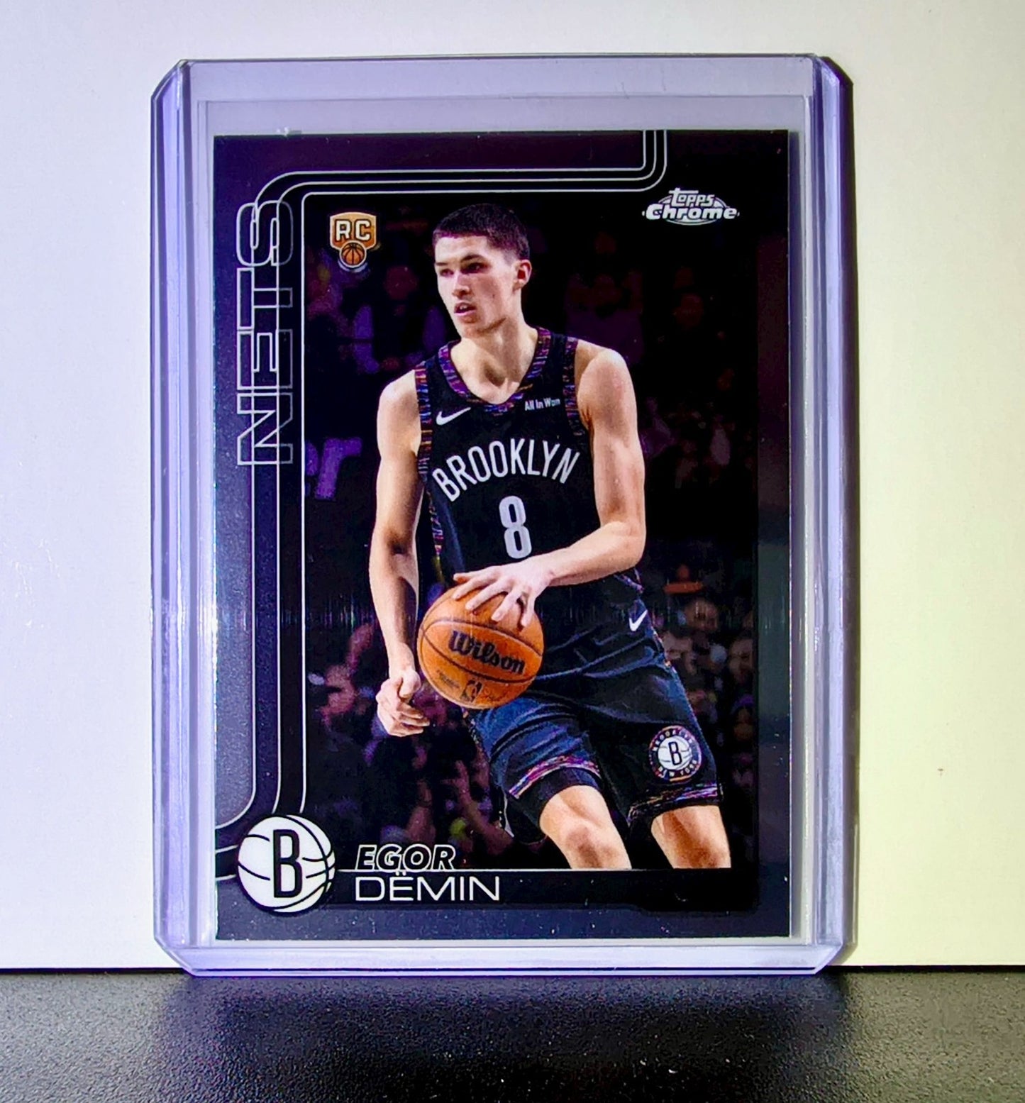 Egor Dëmin Rookie 2025-26 NBA Topps Chrome Update #158 Basketball Card Nets 