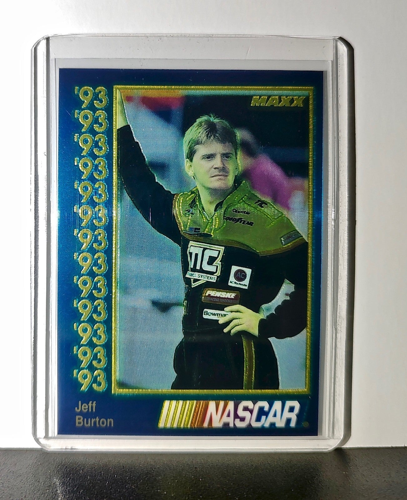 Jeff Burton 1993 Maxx Premier Plus Racing #45 NASCAR Card FILMAR Racing