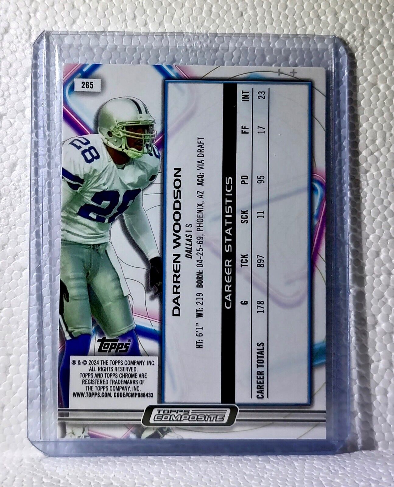 Darren Woodson 2023 Topps Chrome NFL #265 Composite Football Card Dallas Cowboys