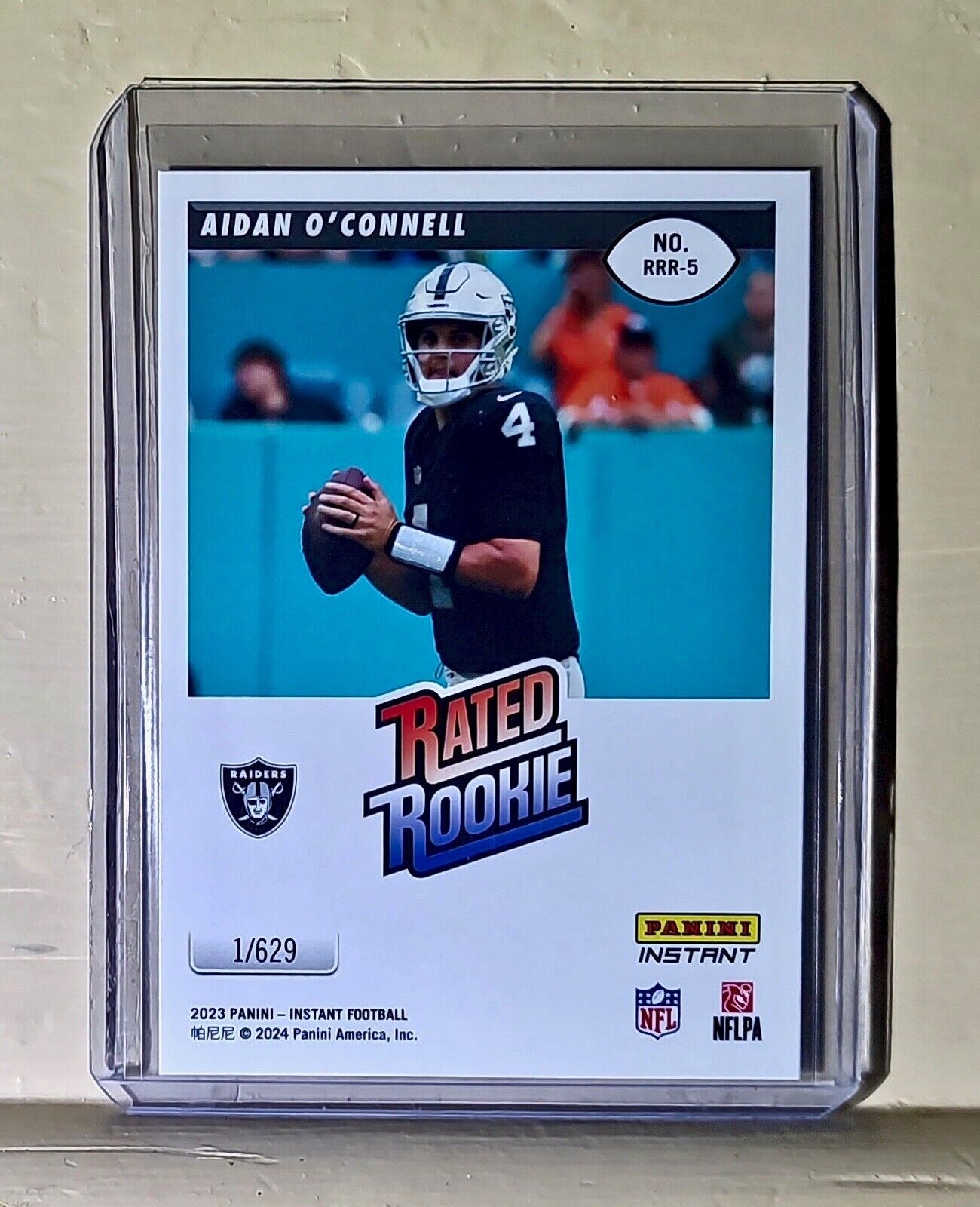 Aidan O'Connell 2023 Panini NFL Rated Rookie Retro #5 Card Raiders 1/629