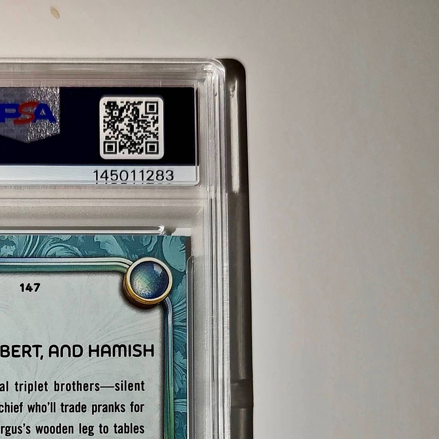 Harris, Hubert, and Hamish 2025 Topps Disney #147 Diamond Card Brave PSA 8