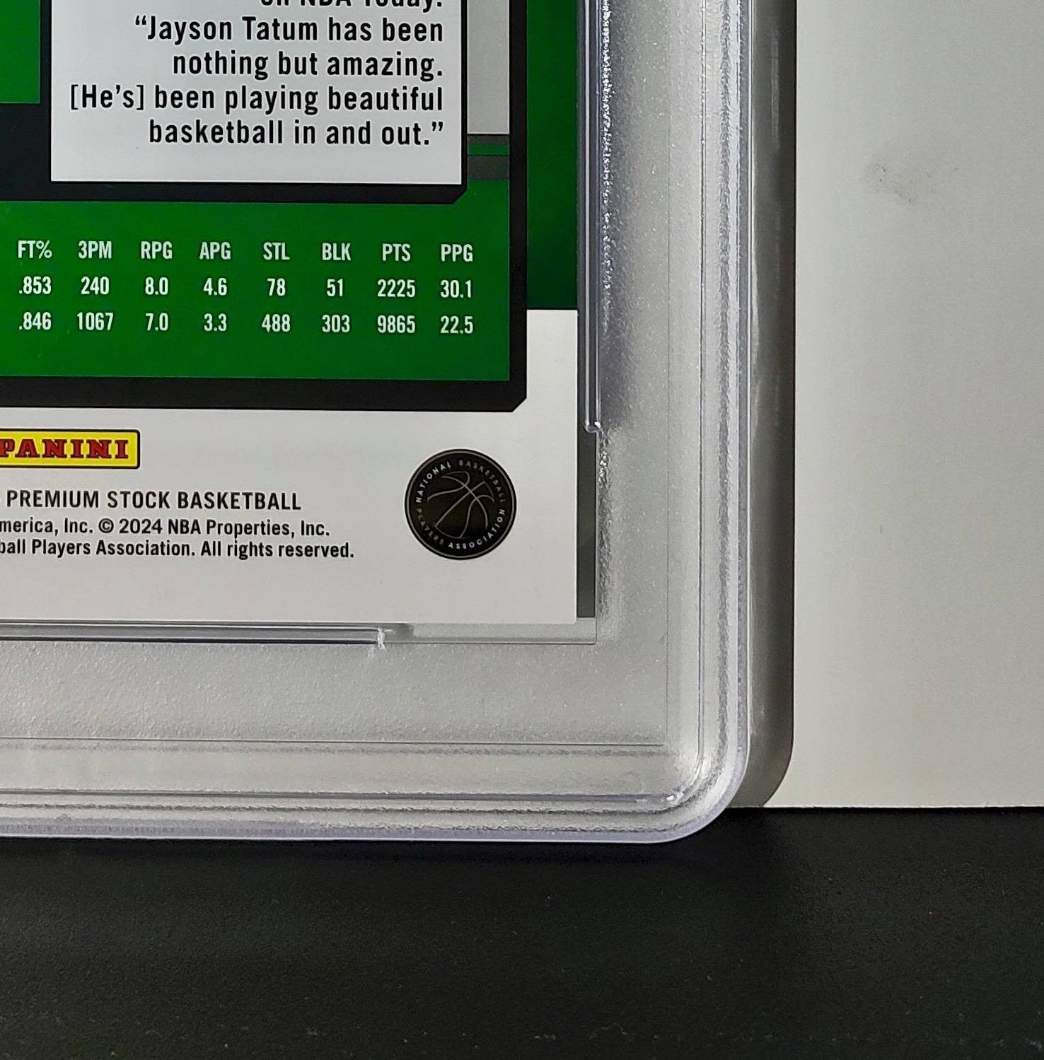 Jayson Tatum 2023 Panini Premium Stock NBA Hoops #9 Jumbo PSA 9 Mint