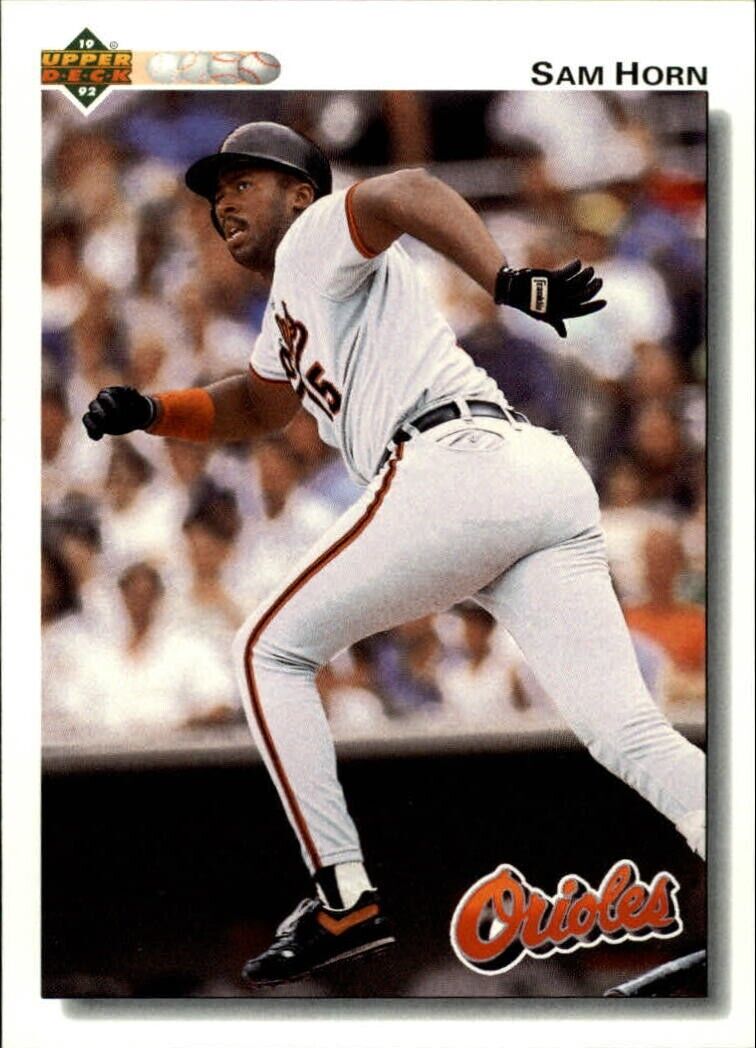 Sam Horn 1992 Upper Deck MLB #338 Baseball Card Baltimore Orioles