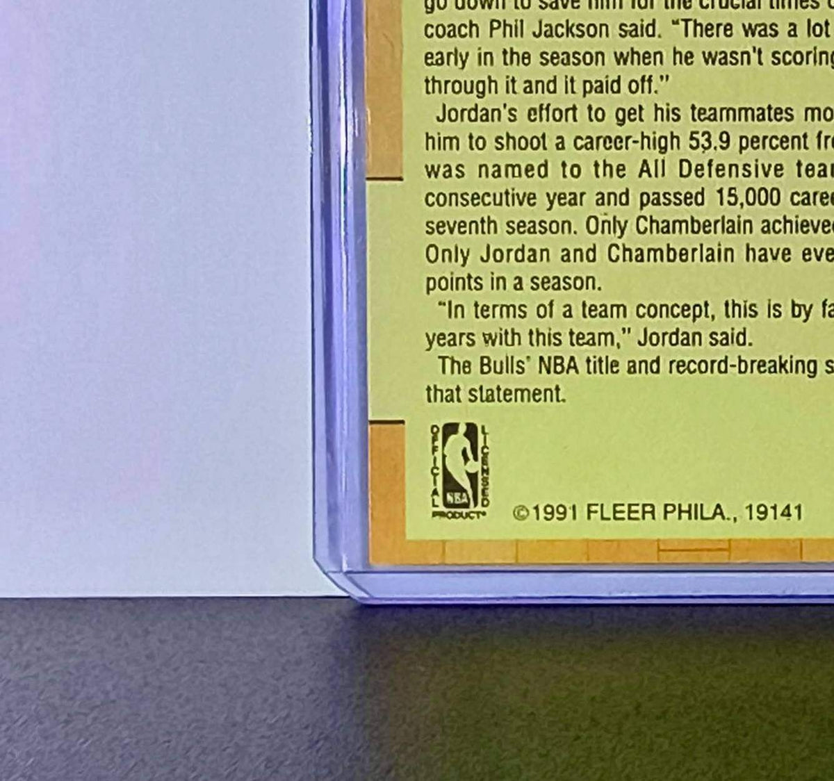 Michael Jordan 1991-92 Fleer All-Star Team #211 Basketball Card Chicago Bulls