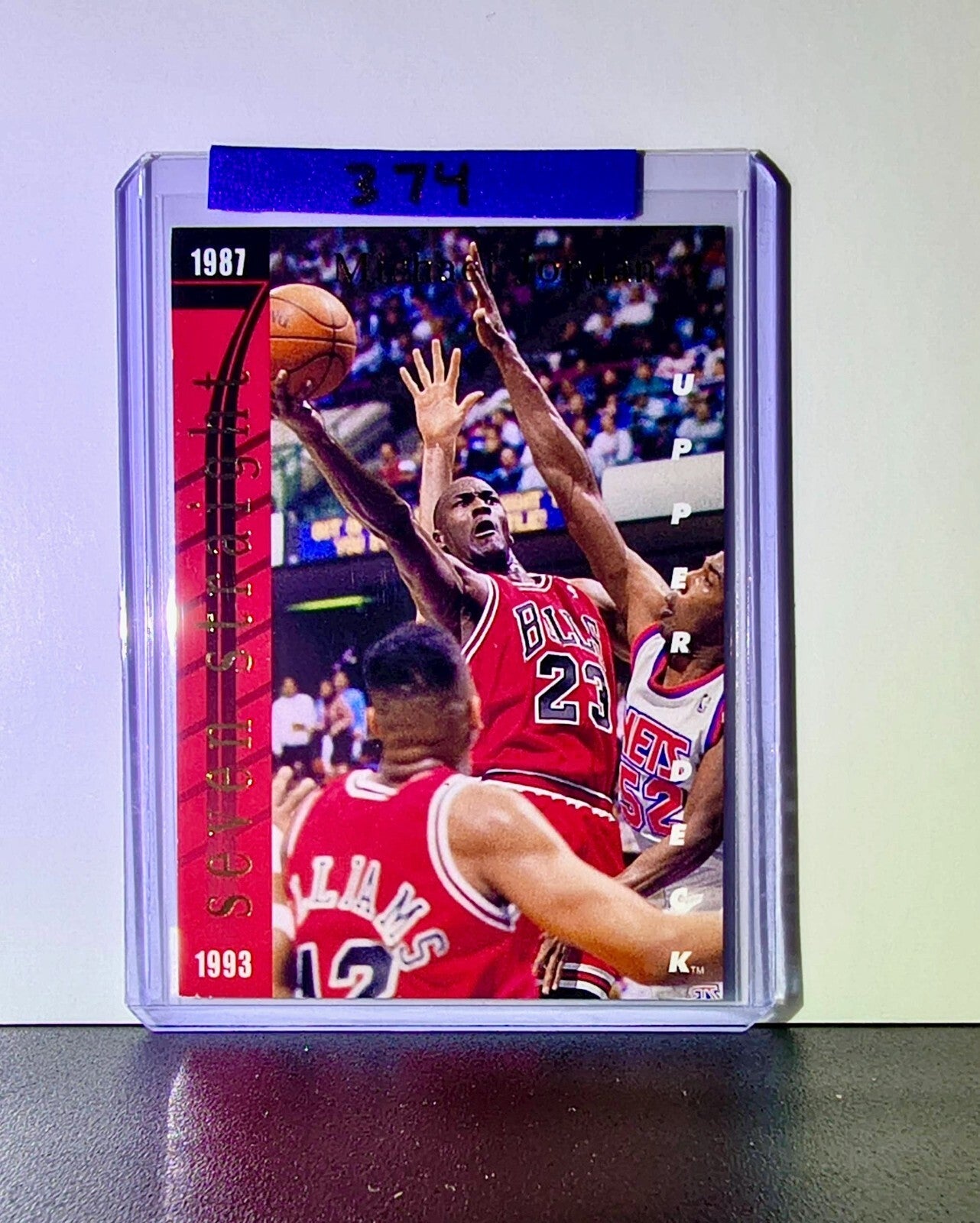 Michael Jordan Wilt Chamberlain 1993-94 Upper Deck Seven Straight SP3 Card Bulls