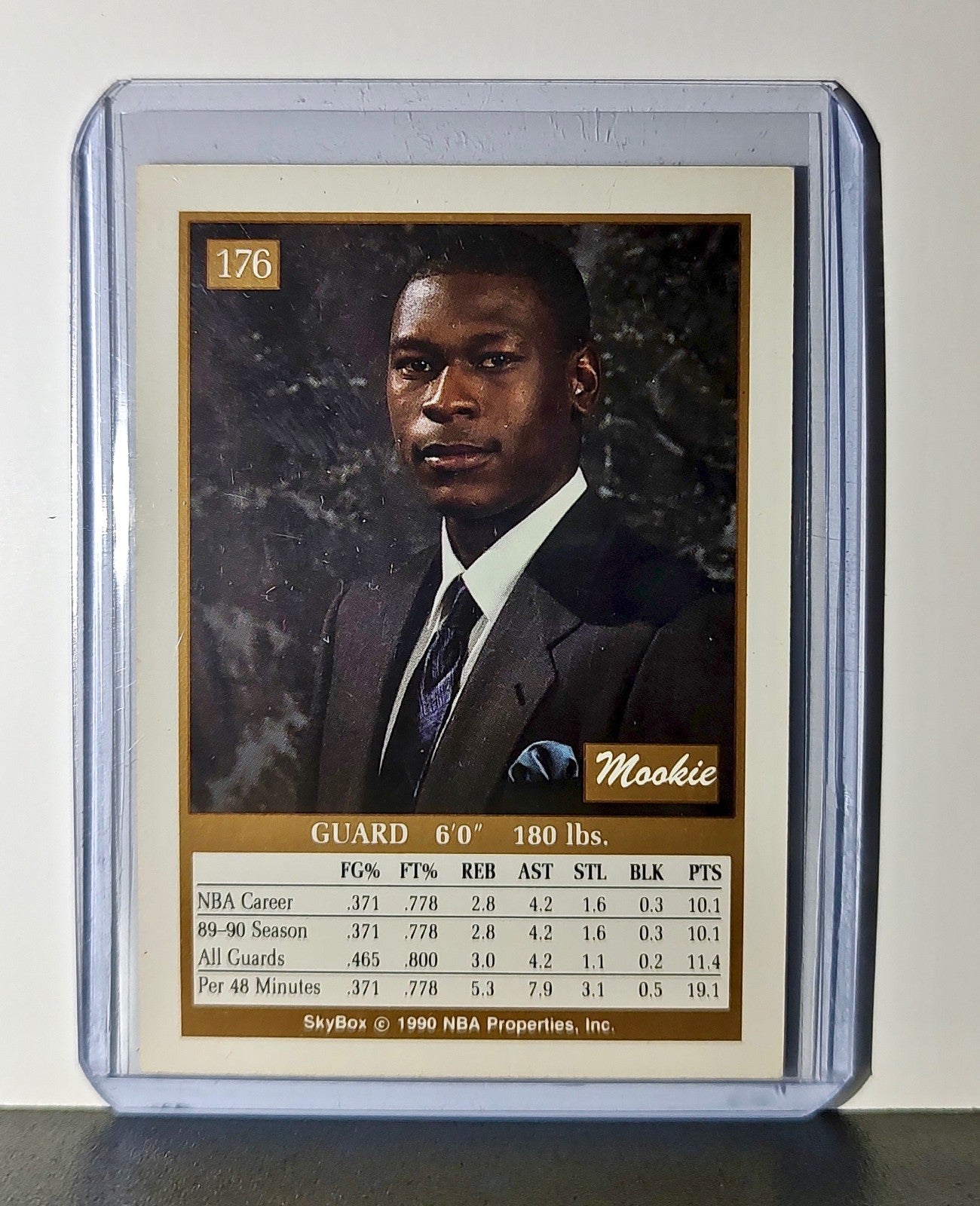 Mookie Blaylock 1990 Skybox NBA #176 Card New York Nets