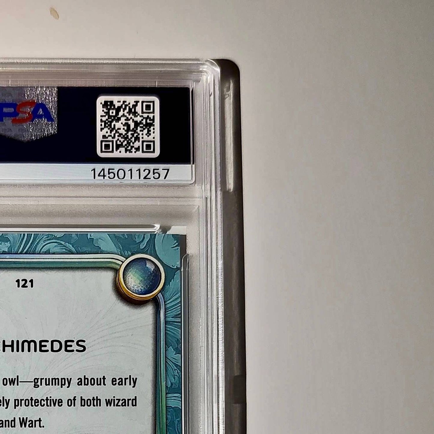 Archimedes 2025 Topps Disney #121 Diamond Card The Sword in the Stone PSA 8