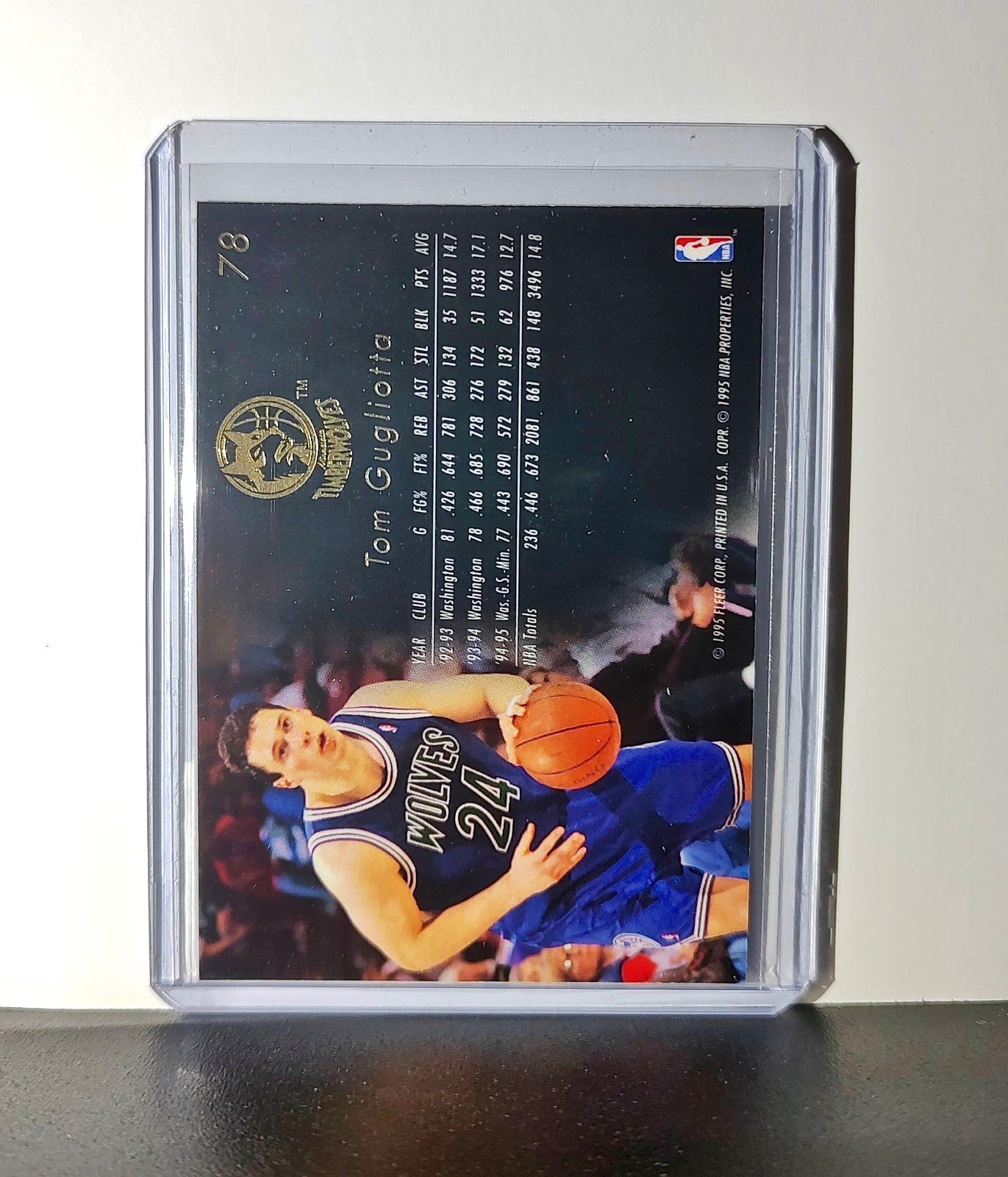 Tom Gugliotta 1995-96 Flair NBA #78 Card Minnesota Timberwolves