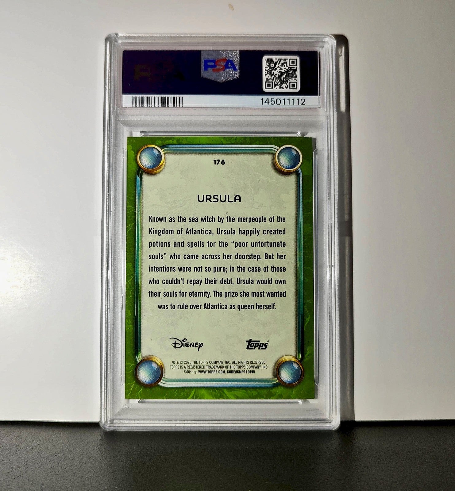Ursula 2025 Topps Disney Wonder #176 Card The Little Mermaid PSA 10