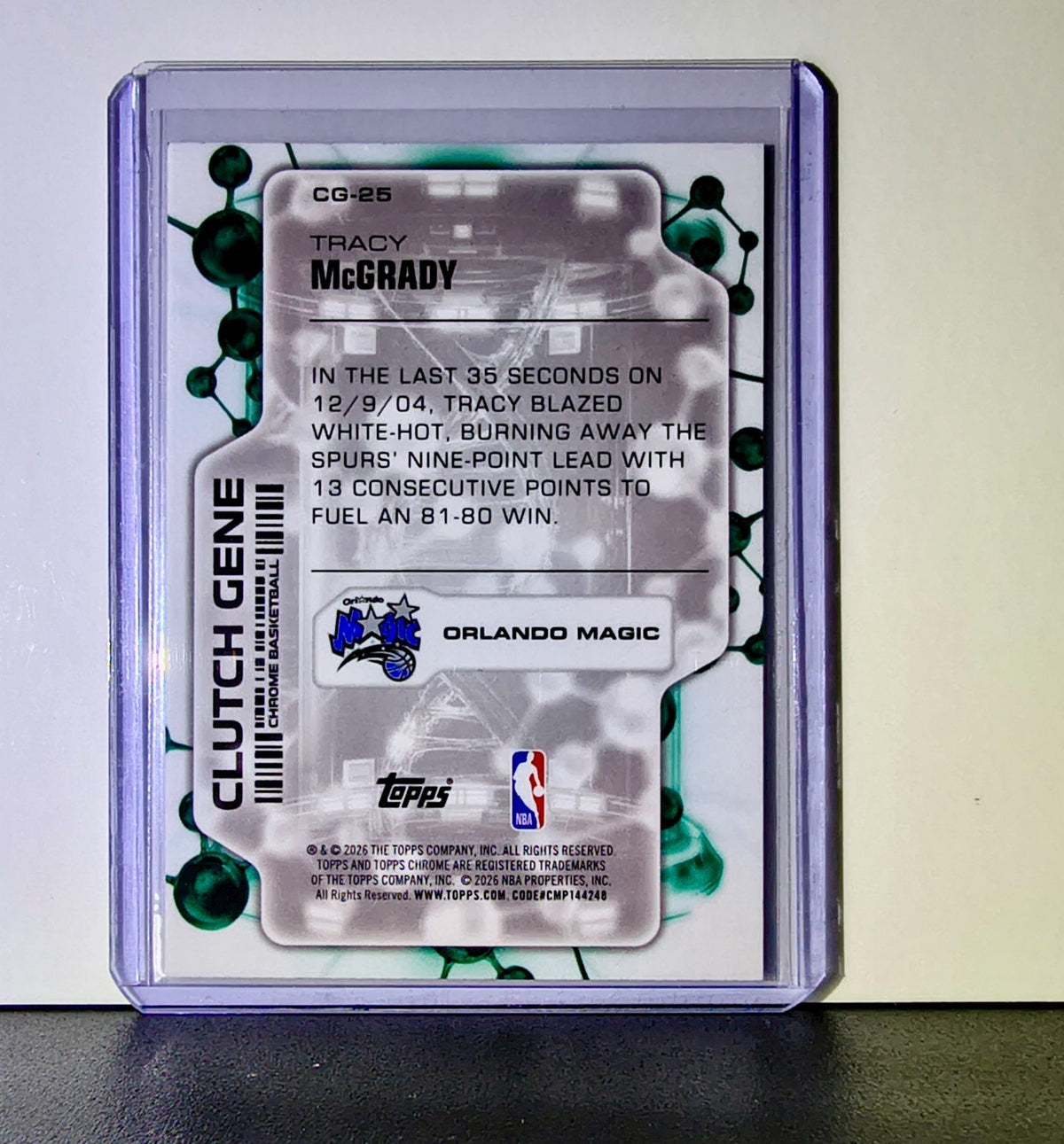 Tracy McGrady 2025-26 NBA Topps Chrome Update Clutch Gene #CG-25 Card Magic
