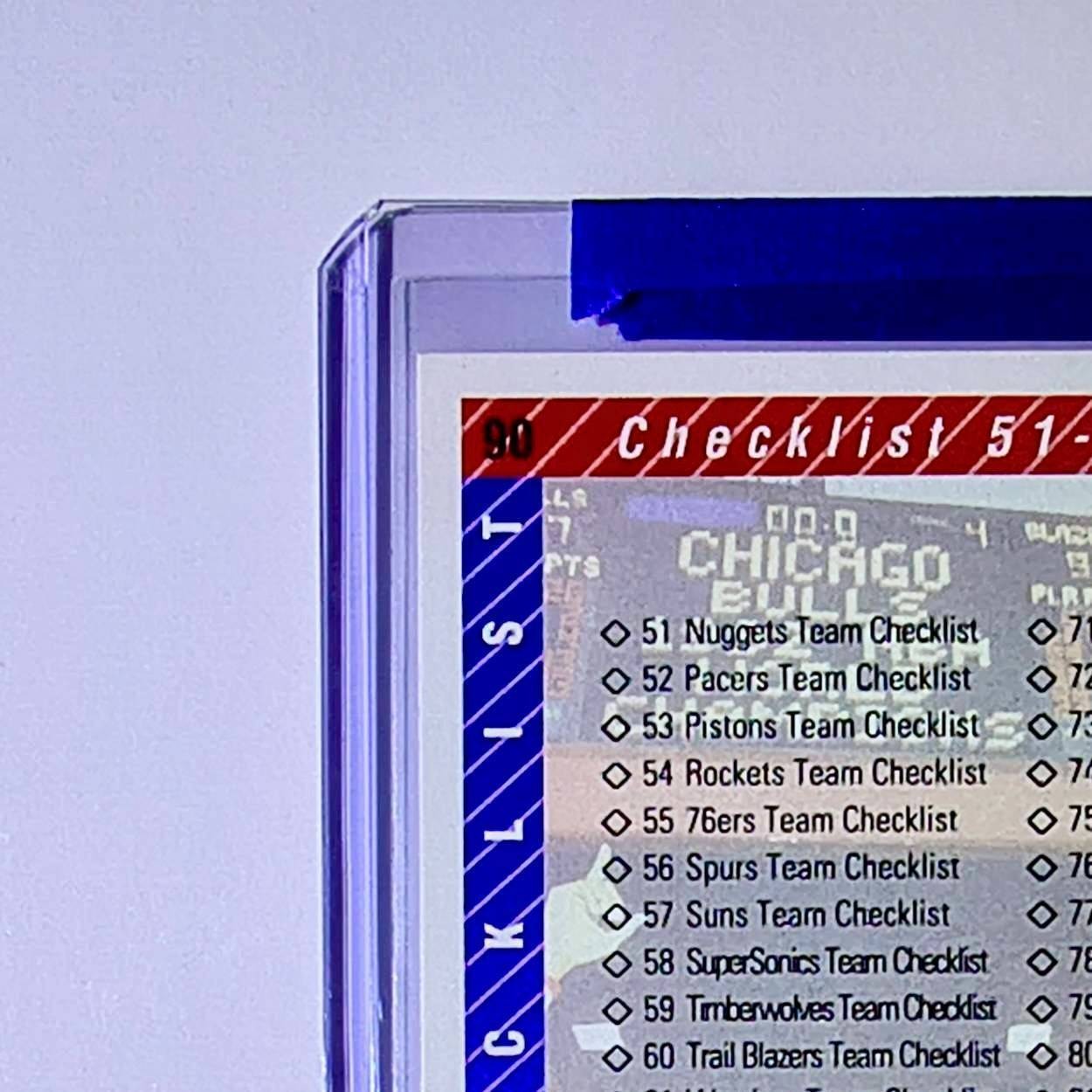 Michael Jordan 1992-93 Upper Deck Checklist #90 Basketball Card Chicago Bulls