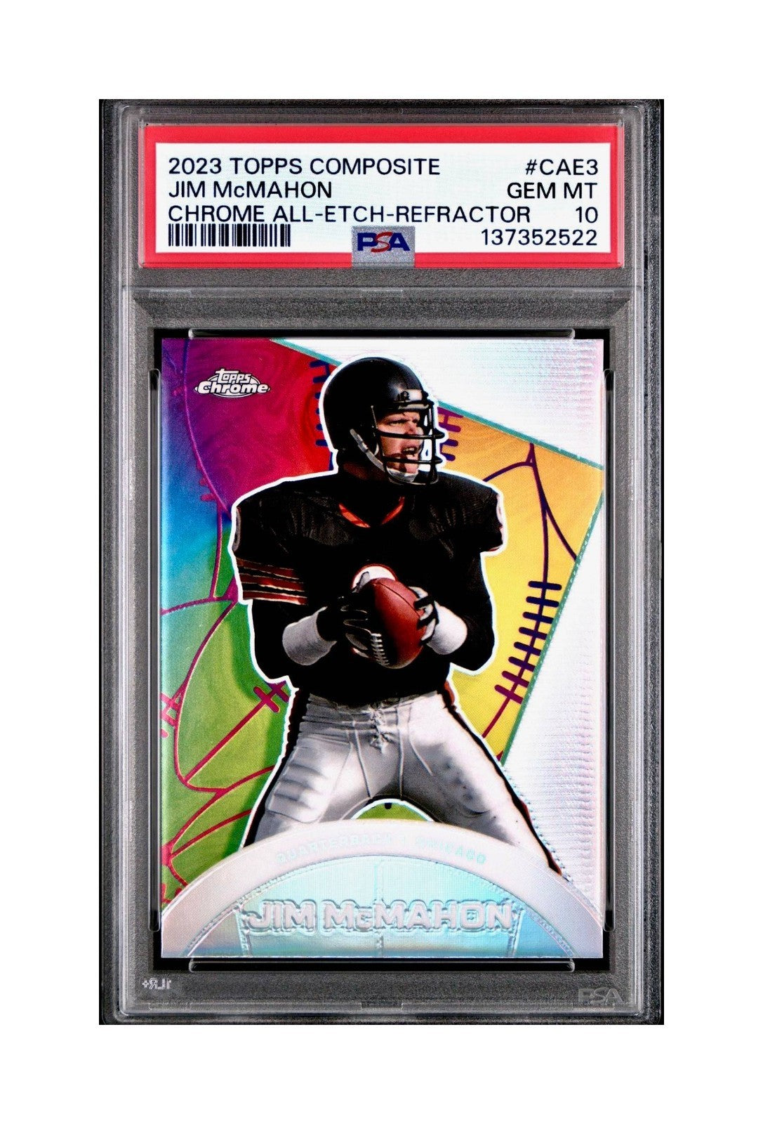 Jim McMahon 2023 Topps Chrome ALL-ETCH Refractor #CAE-3 PSA 10 Gem Mint