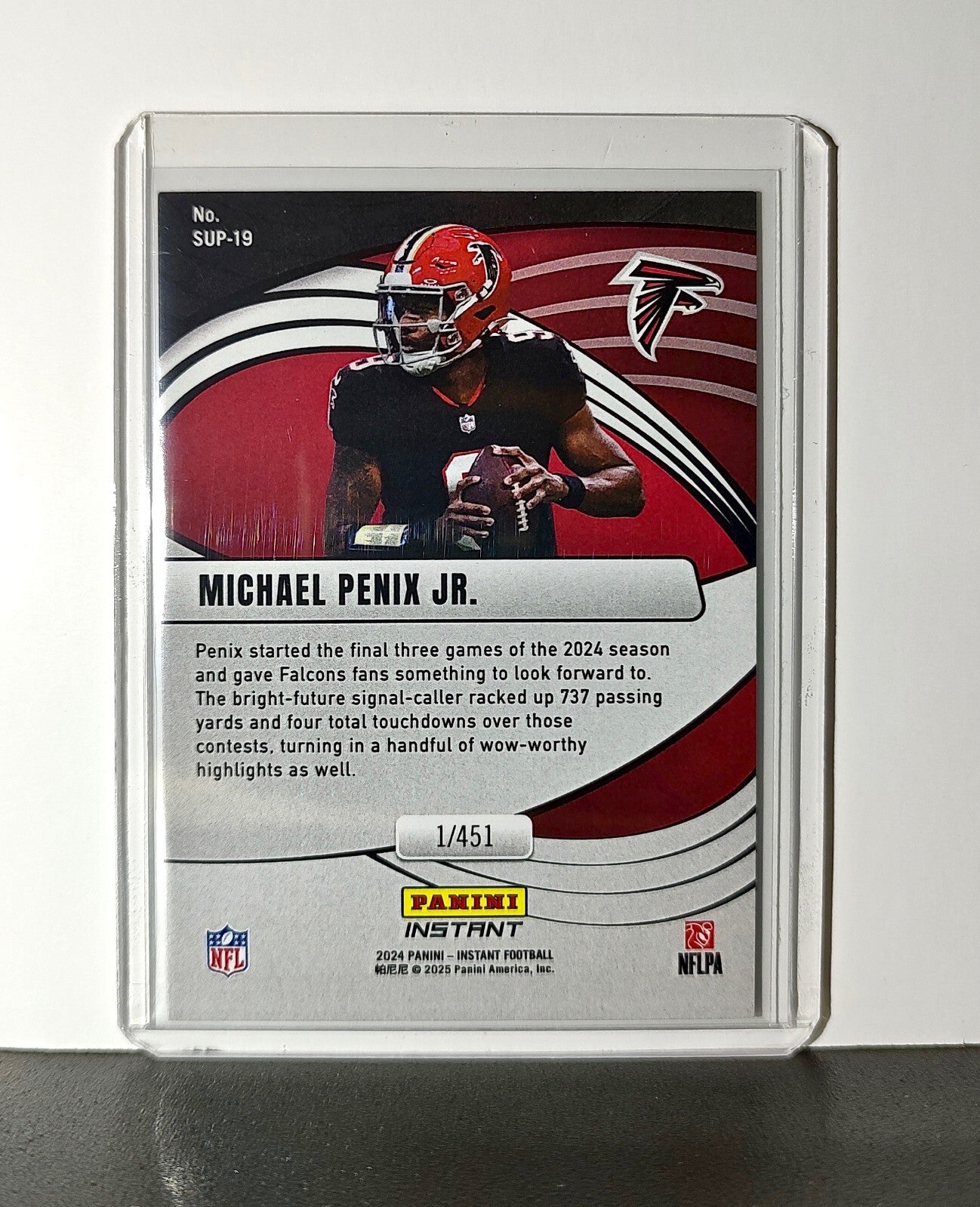 Michael Penix Jr. Rookie 2024 Panini Supernova NFL #19 Football Falcons 1/451