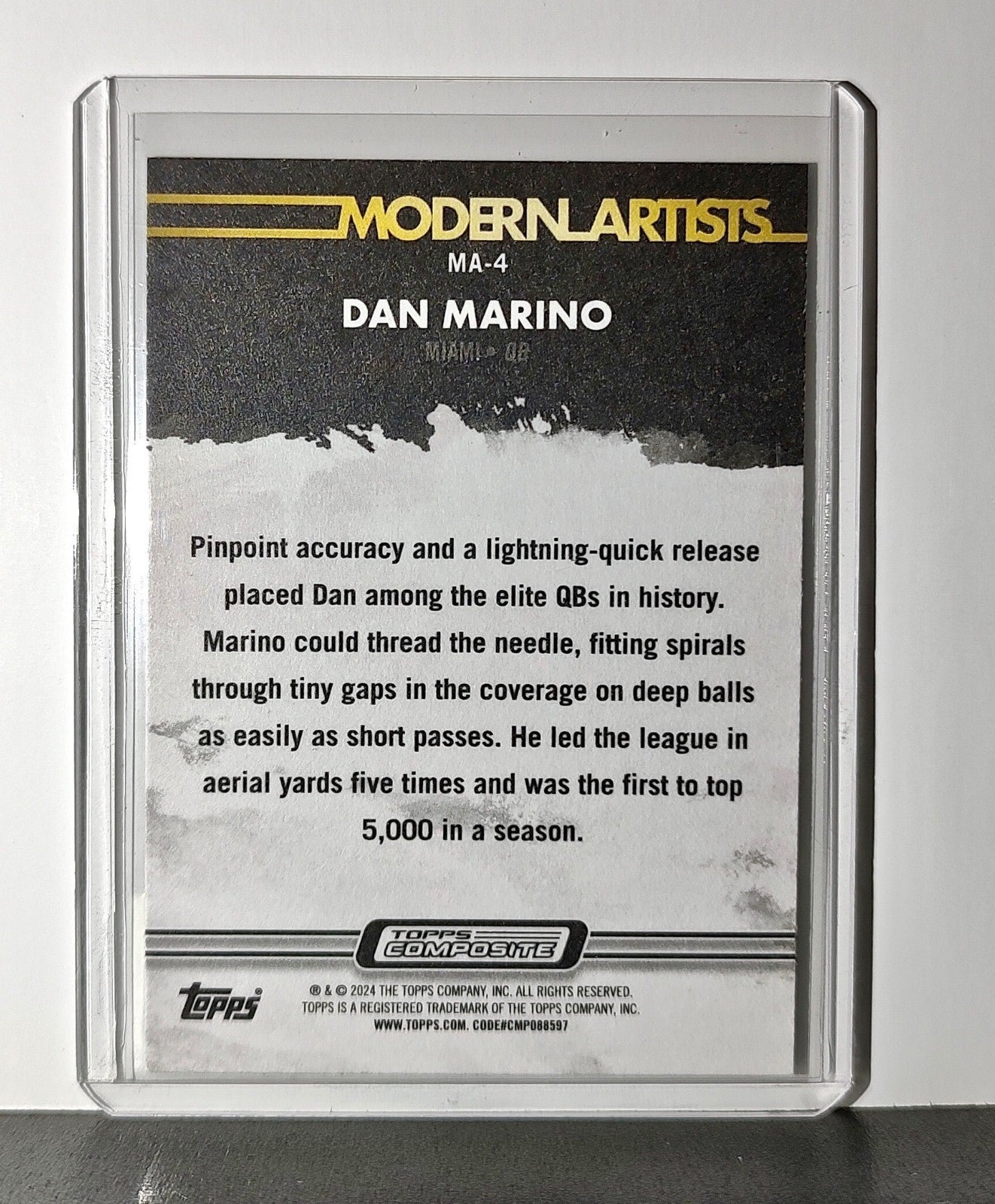 Dan Marino 2023 Topps Gallery Modern Artists NFL #MA-4 Card Miami Dolphins