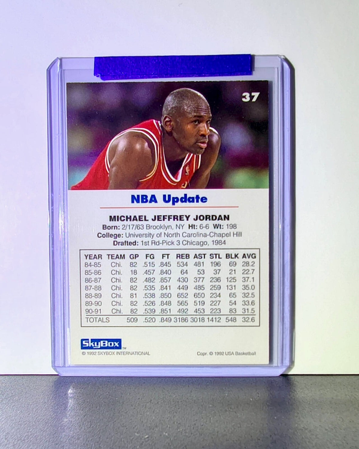 Michael Jordan 1992-93 Skybox USA Basketball #37 Basketball Card Chicago Bulls