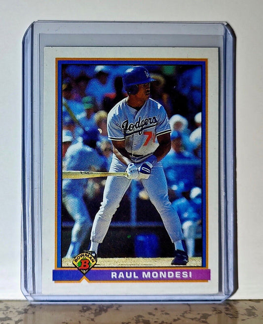 Raul Mondesi 1991 Topps Bowman MLB #593 Baseball Card Los Angeles Dodgers