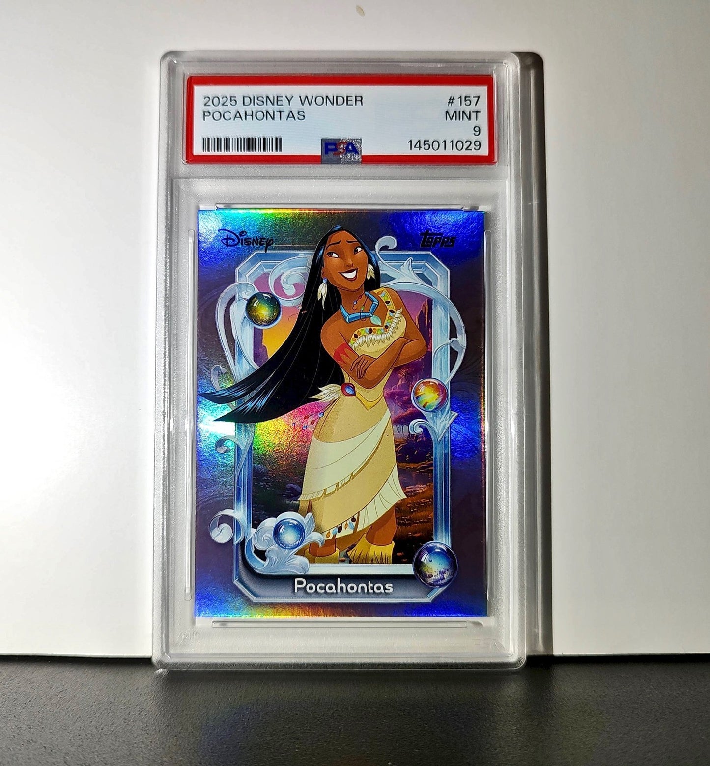 Pocahontas 2025 Topps Disney Cartoon Princess #157 Card Pocahontas PSA 9