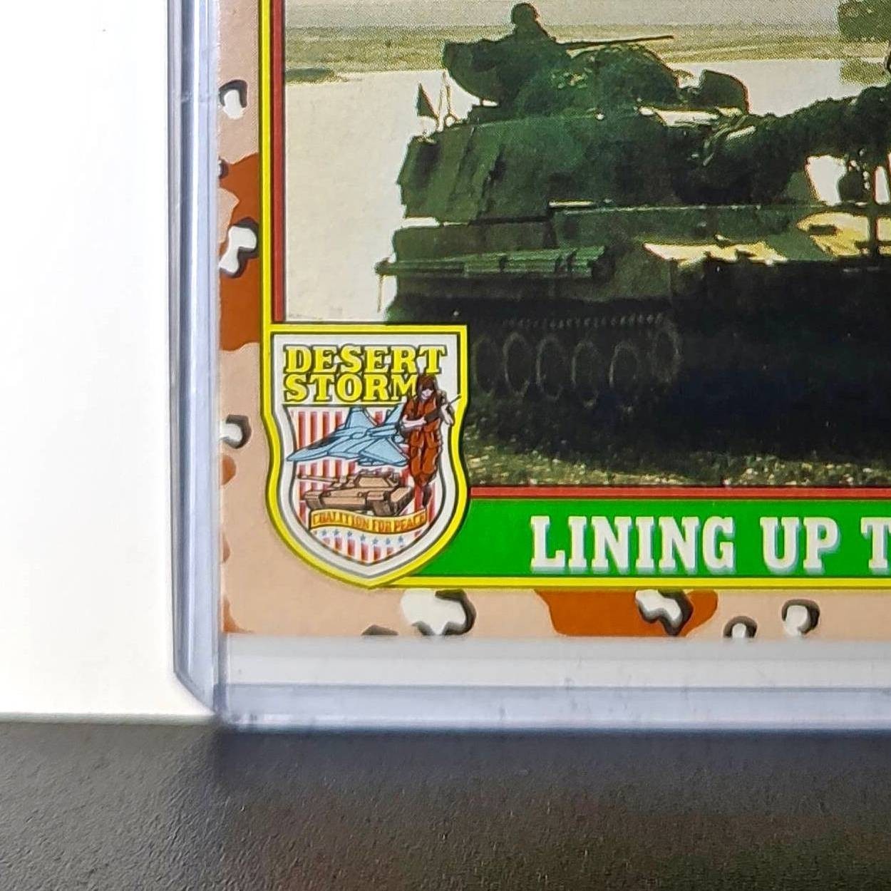 Lining Up the Tanks 1991 Topps Desert Storm #41 Card