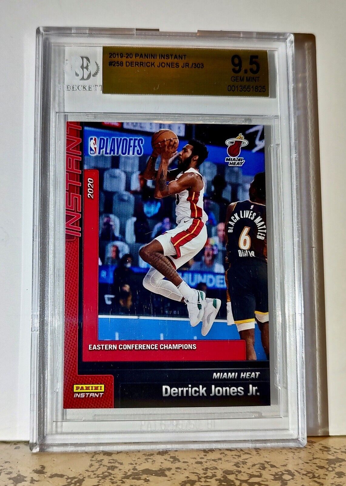 Derrick Jones Jr 2019-20 Panini NBA #258 Basketball 1 of 303 BGS 9.5 Gem Heat