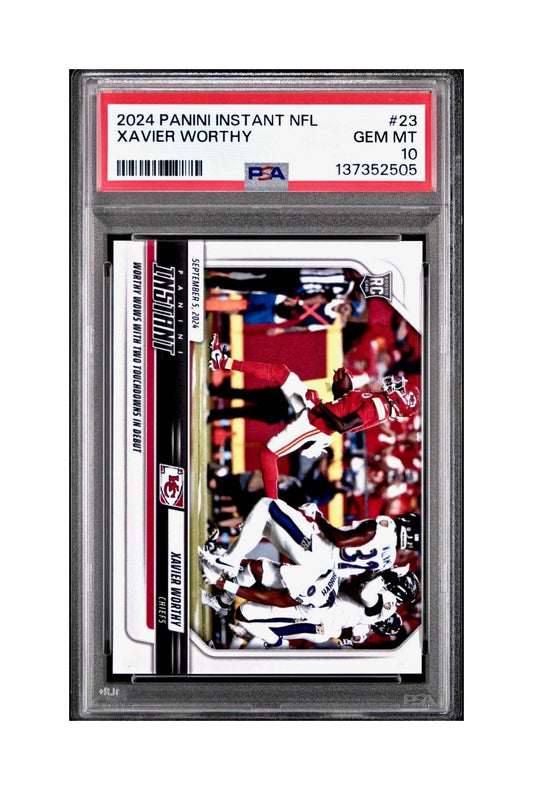 Xavier Worthy Rookie 2024 Panini Instant NFL #23 PSA 10 Gem Mint