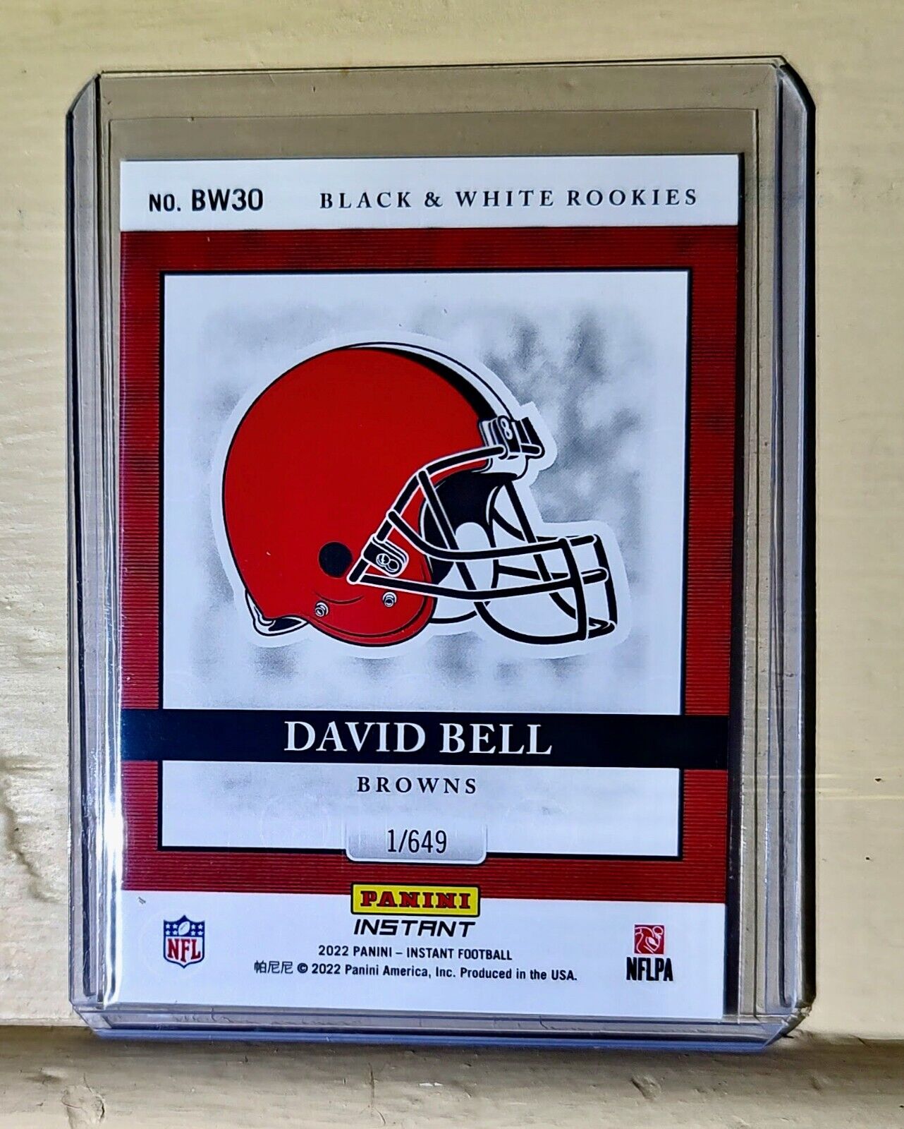 David Bell 2022 Panini NFL Black & White Rookies #30 Football Card 1 of 649