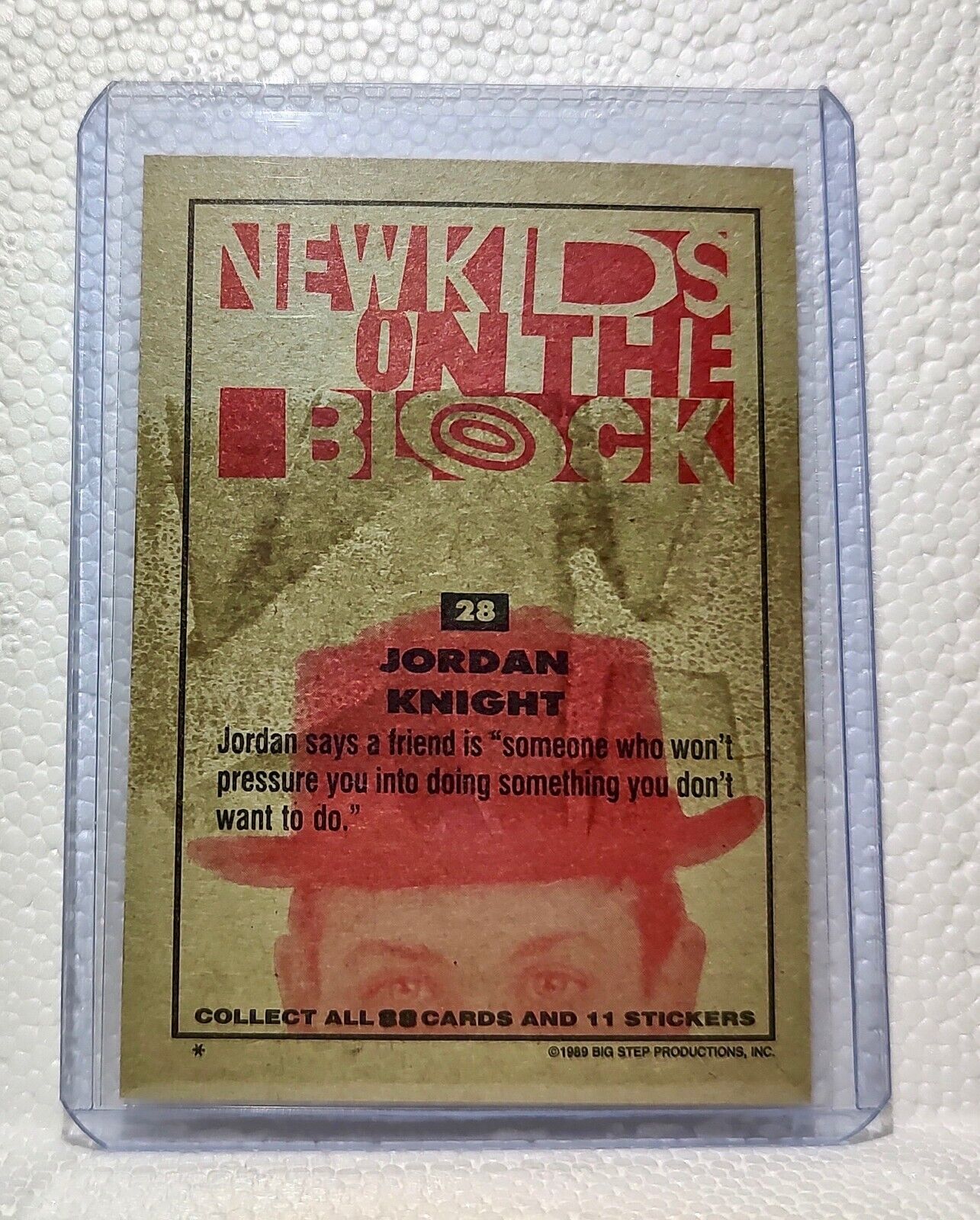 Jordan Knight 1989 New Kids on the Block #28 Trading Card