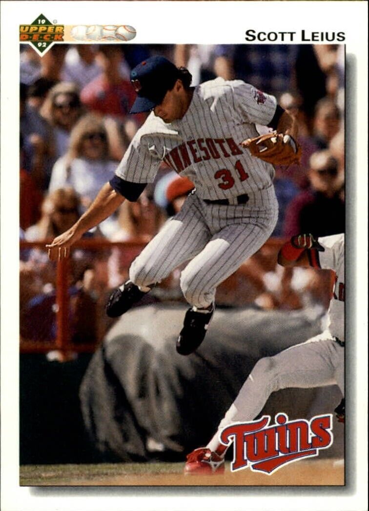 Scott Leius 1992 Upper Deck MLB #313 Baseball Card Minnesota Twins