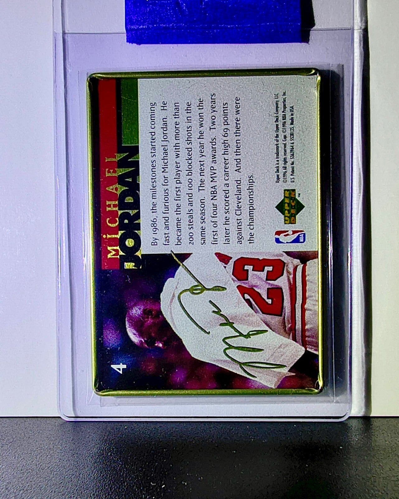 Michael Jordan 1996 Upper Deck All Metal Tin Set #4 Basketball Card Bulls