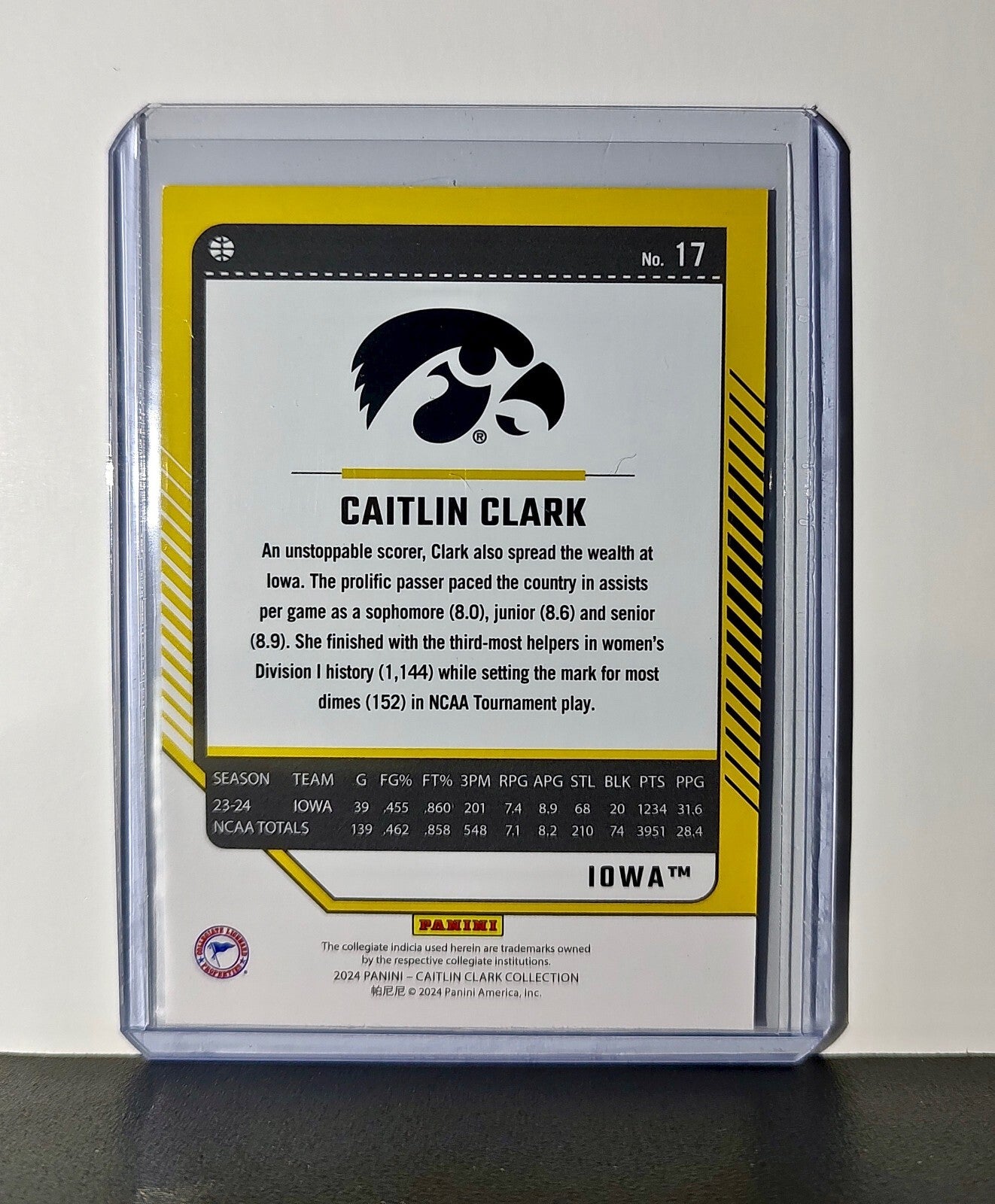 Caitlin Clark 2024 Silver Foil Panini Donruss #17 Basketball Card Iowa Hawkeyes