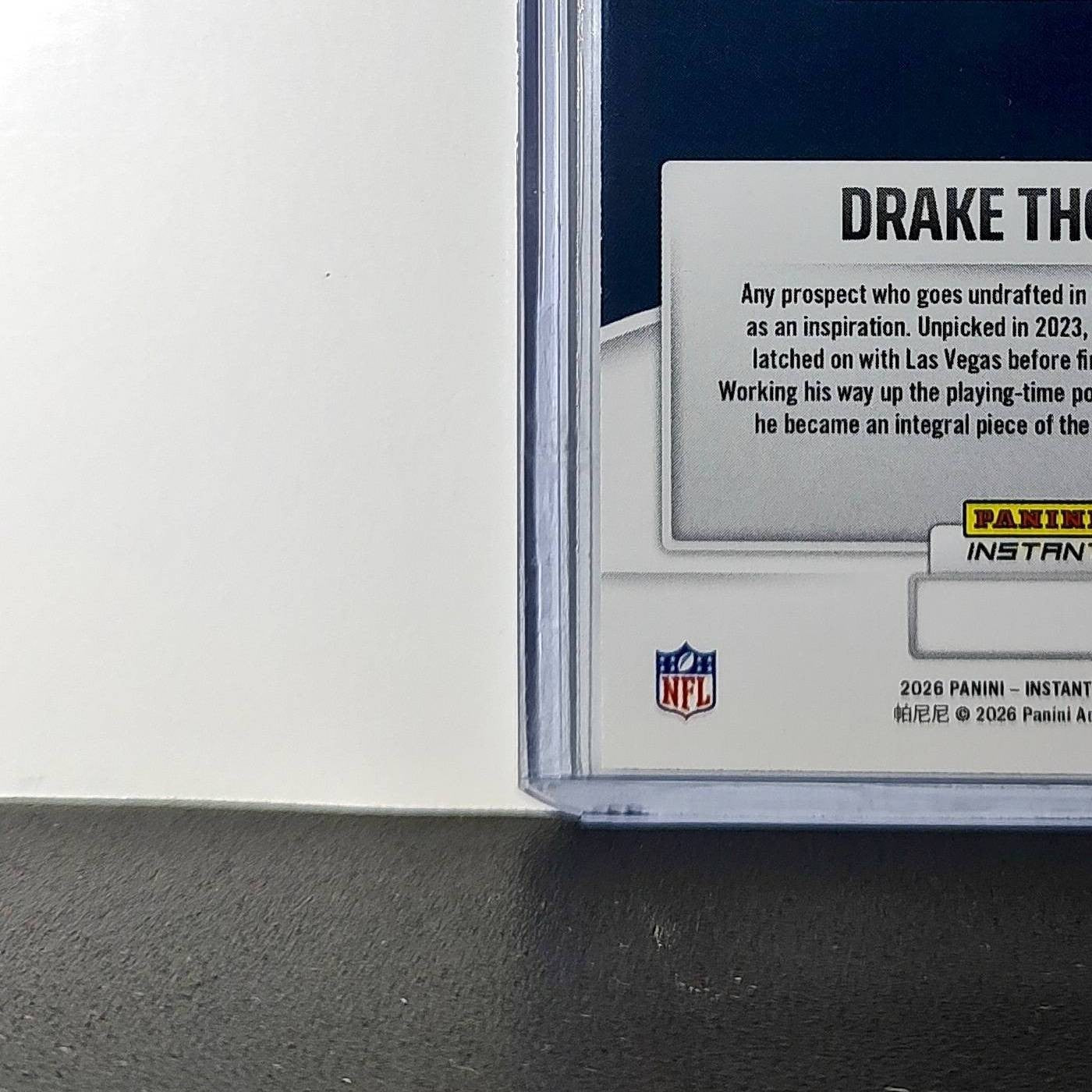 Drake Thomas 2026 Panini NFL Super Bowl LIX Champions #21 Card Seattle Seahawks