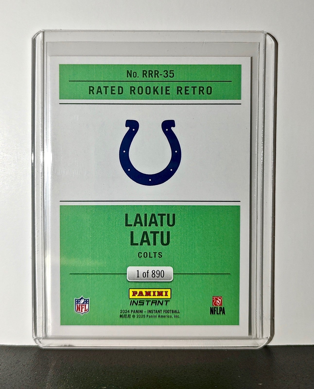 Laiatu Latu Rookie 2024 Panini Rated Rookie Retro NFL #35 Card Colts 1 of 890