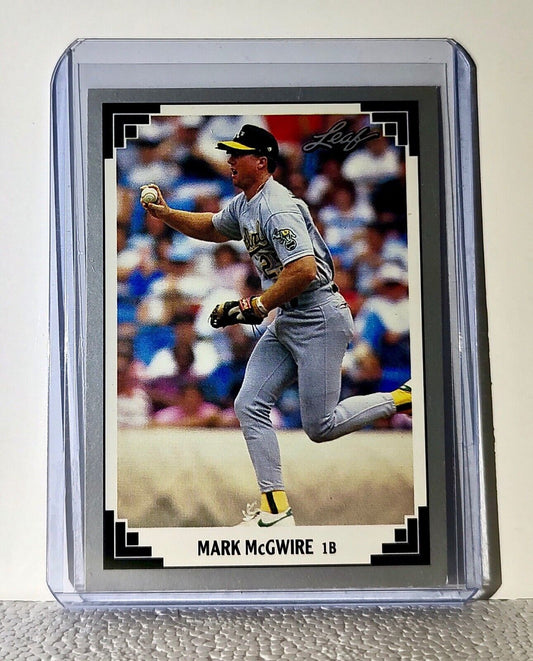 Mark McGwire 1991 Leaf MLB #487 Baseball Card Oakland Athletics