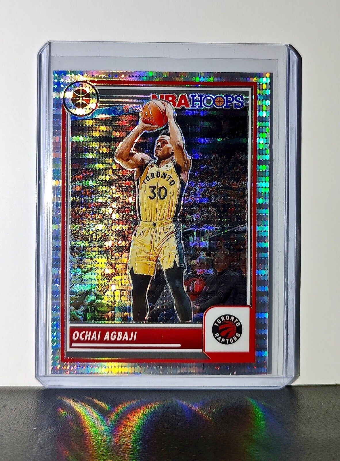 Ochai Agbaji 2023-24 Panini Premium NBA Hoops #62 Pulsar Prizm Raptors