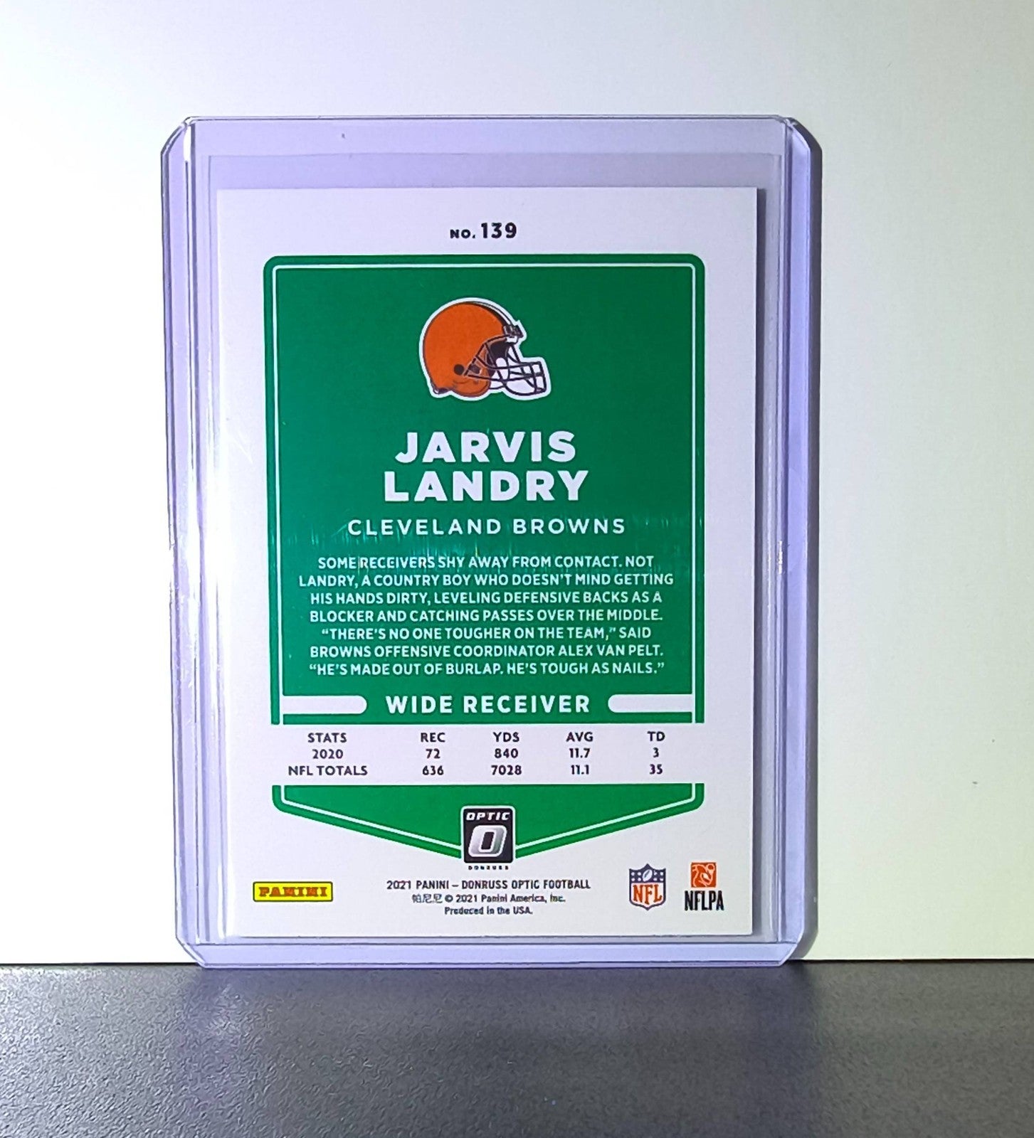 Jarvis Landry 2021 Panini Donruss Optic #139 Card Cleveland Browns