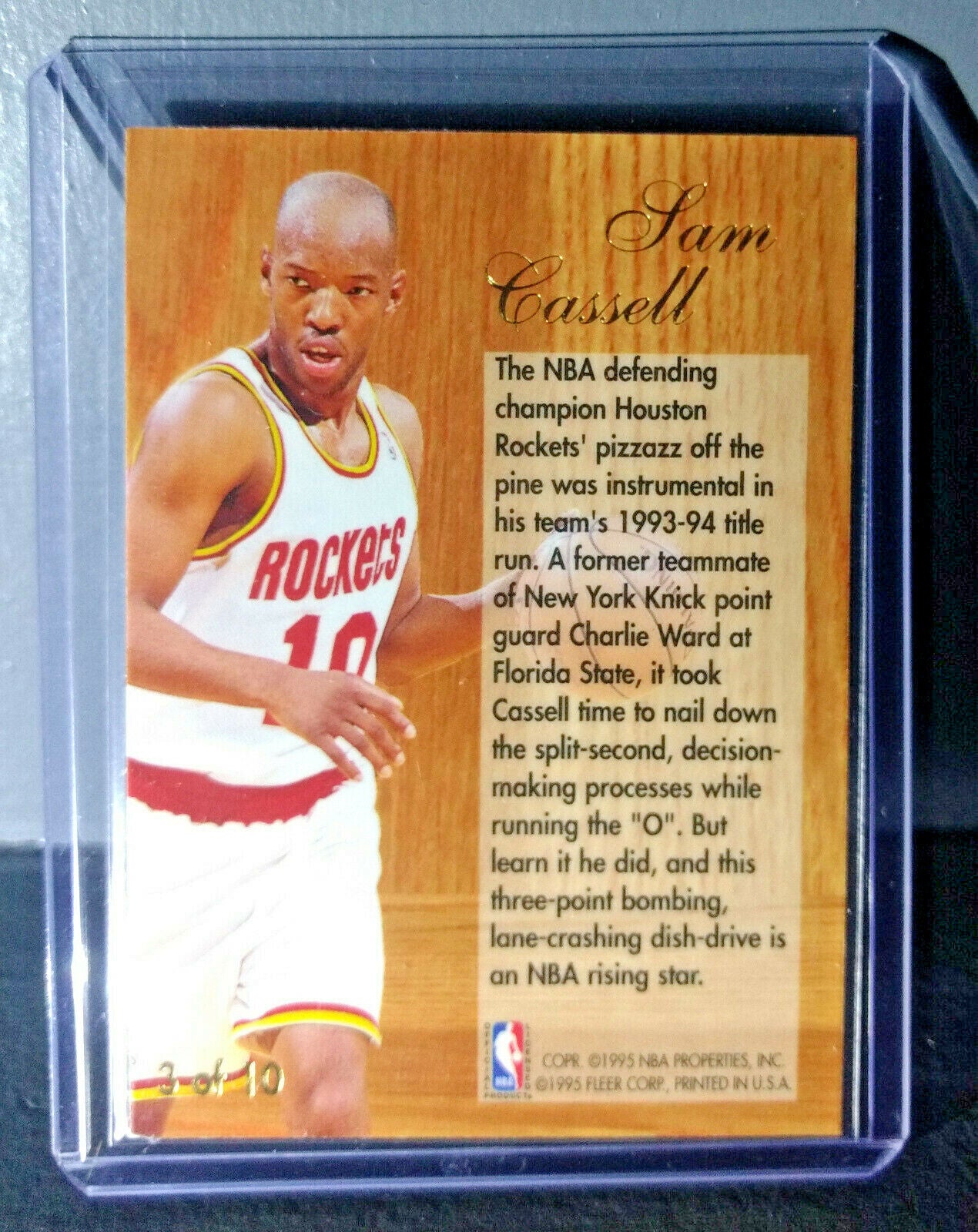 1994-95 Sam Cassell Flair Play Maker #3 Basketball Card