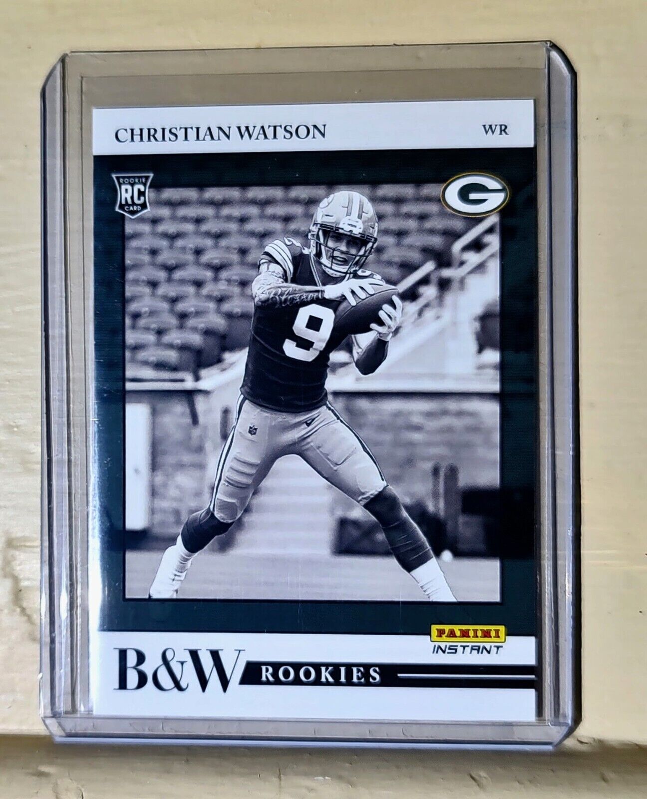 Christian Watson 2022 Panini NFL Black & White Rookies #12 Football Card 1/649