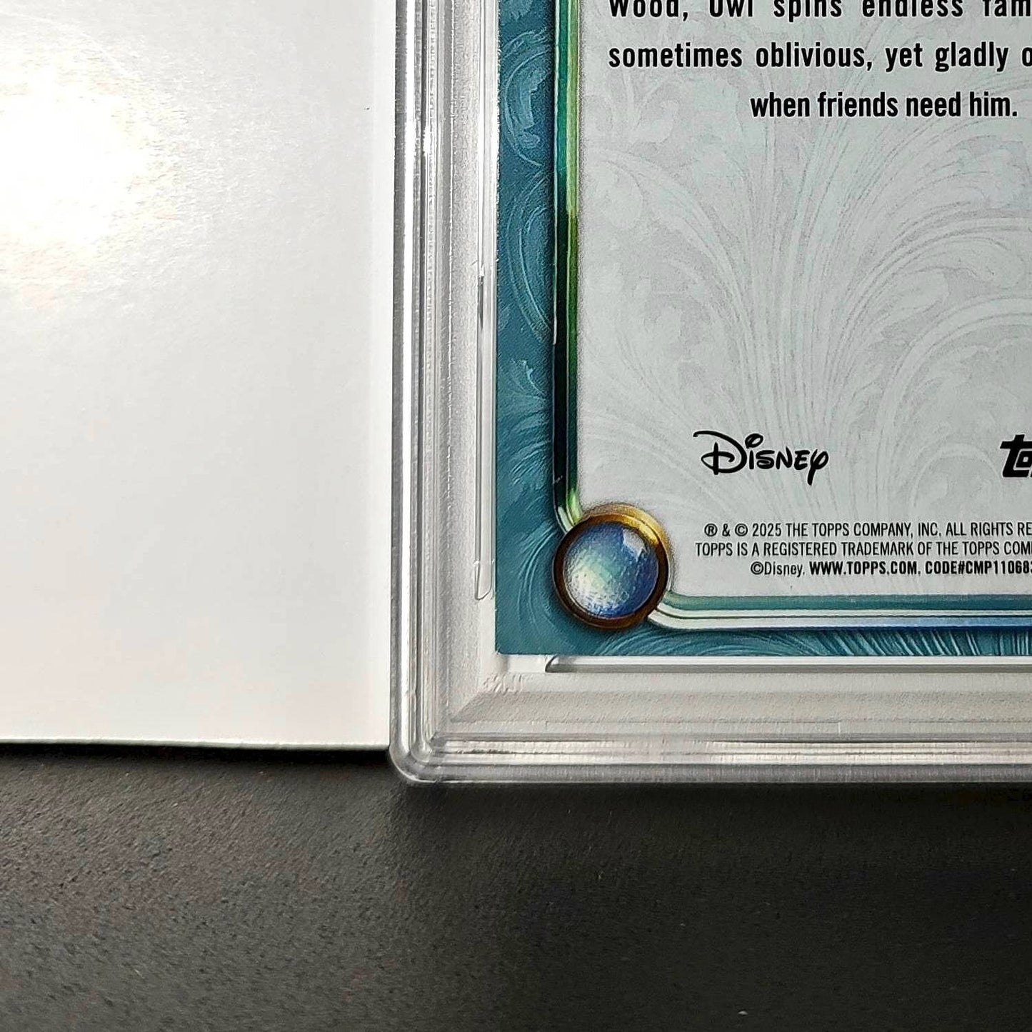Owl 2025 Topps Disney Wonder #120 Diamond Card Sleeping Beauty PSA 8