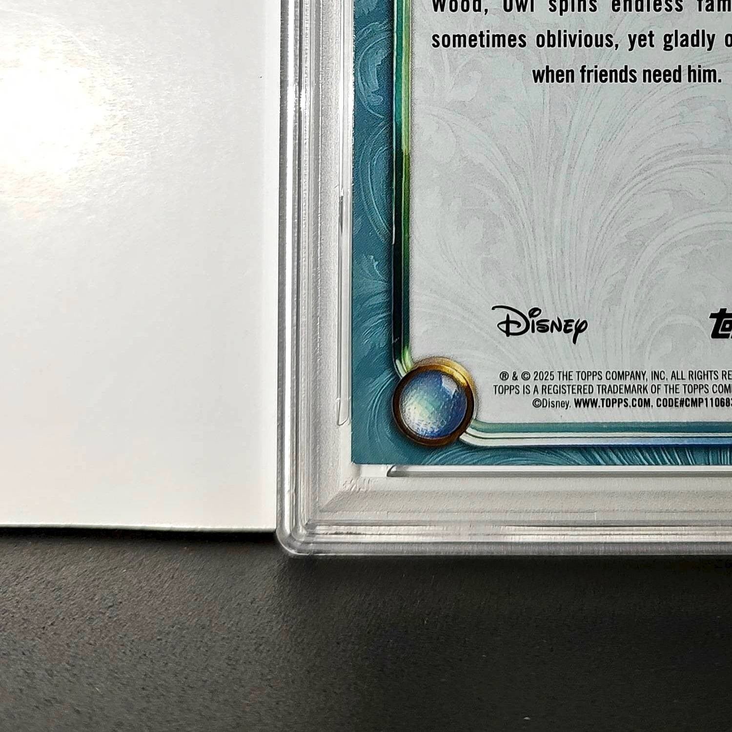 Owl 2025 Topps Disney Wonder #120 Diamond Card Sleeping Beauty PSA 8