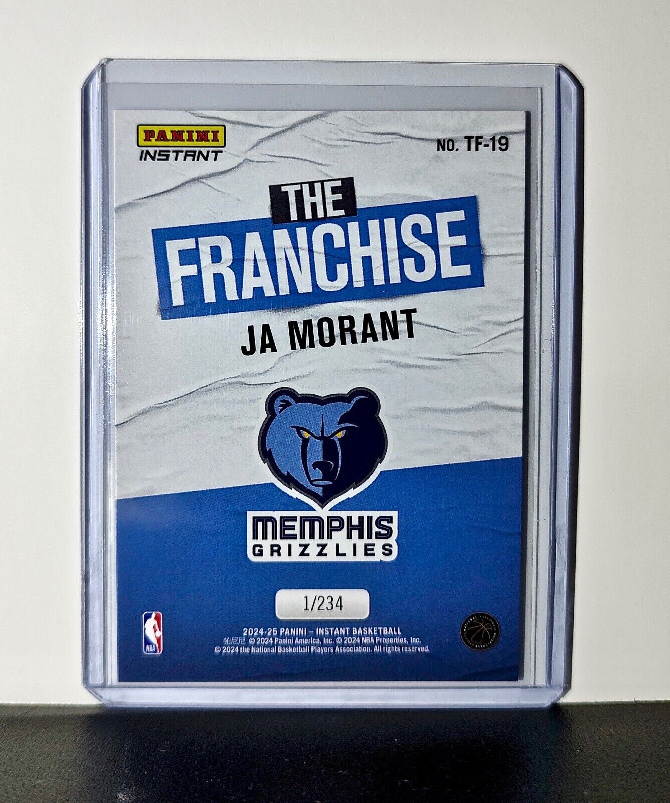 Ja Morant 2024-25 Panini The Franchise NBA #19 Card Memphis Grizzlies 1/234