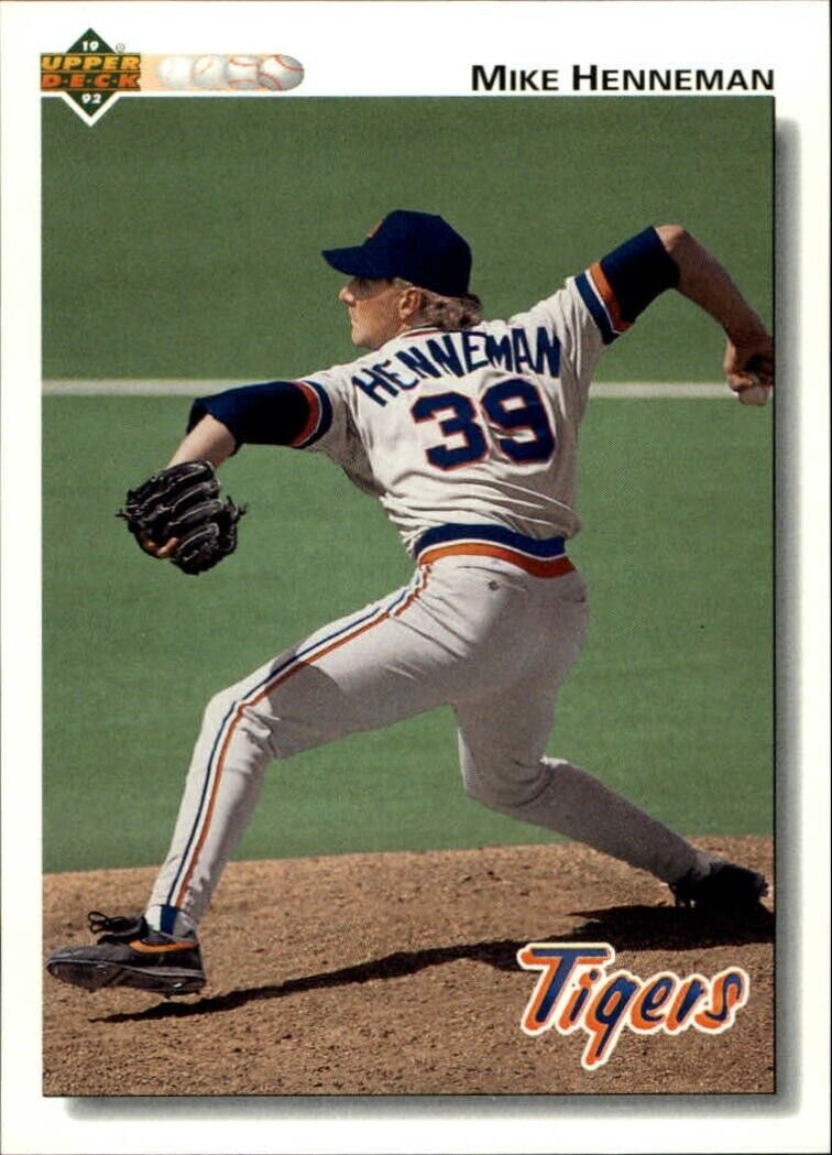 Mike Henneman 1992 Upper Deck MLB #339 Baseball Card Detroit Tigers