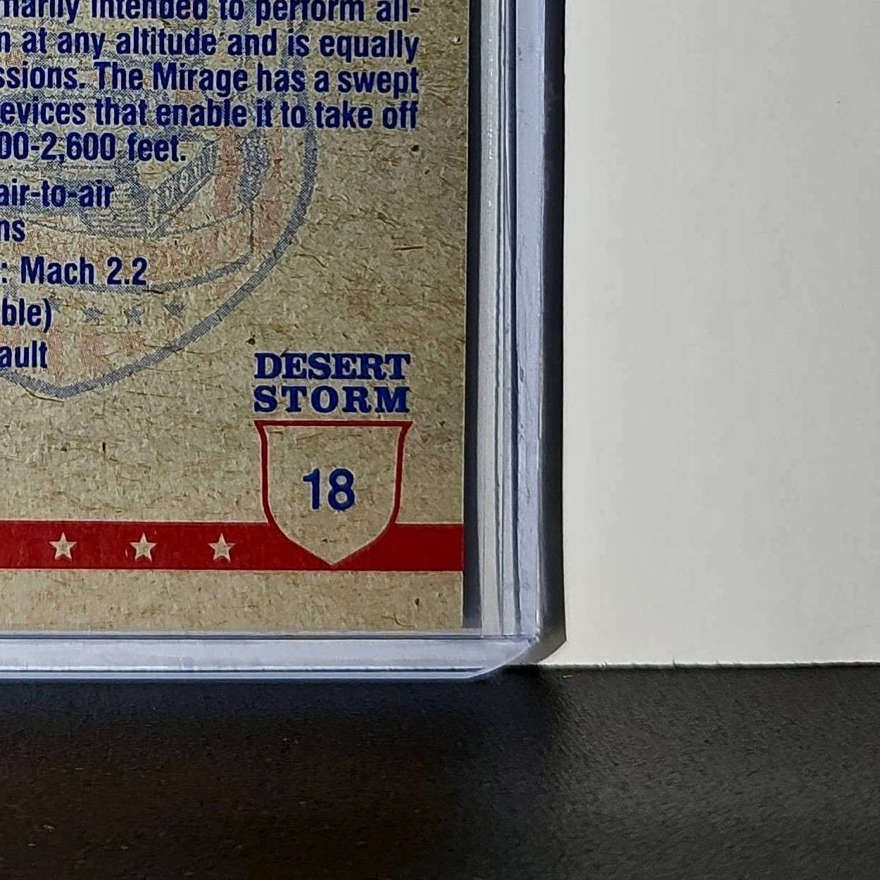 French Mirage Fighter 1991 Topps Desert Storm #18 Card