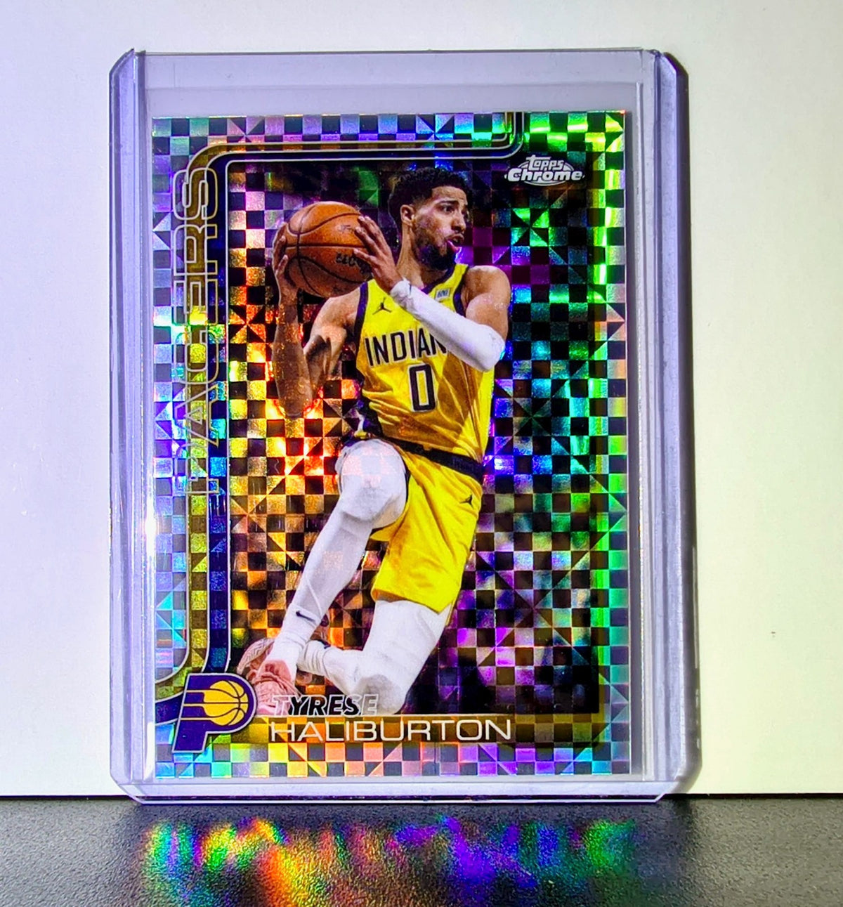 Tyrese Haliburton 2025-26 NBA Topps Chrome Update X-Fractor #18 Card Pacers