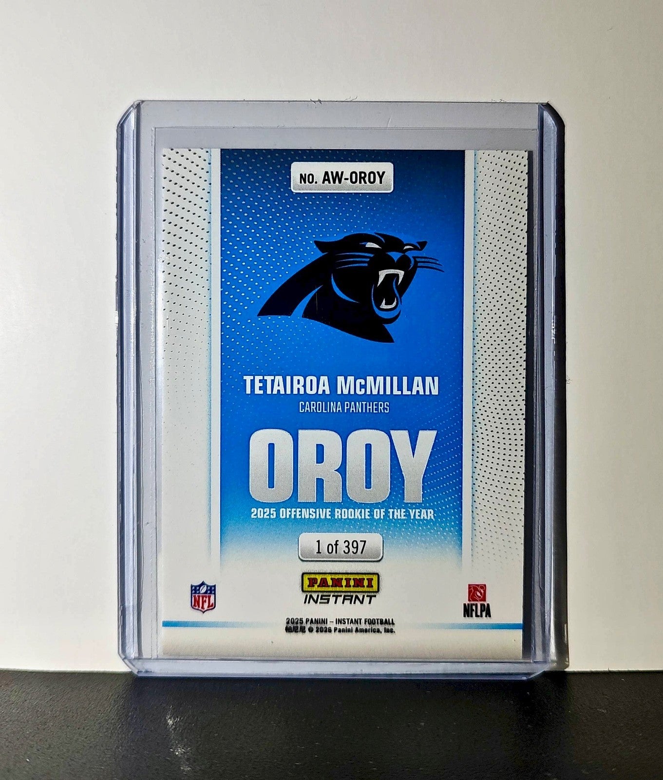 Tetairoa McMillan Rookie 2025 Panini NFL Offensive Rookie of the Year 1 of 397