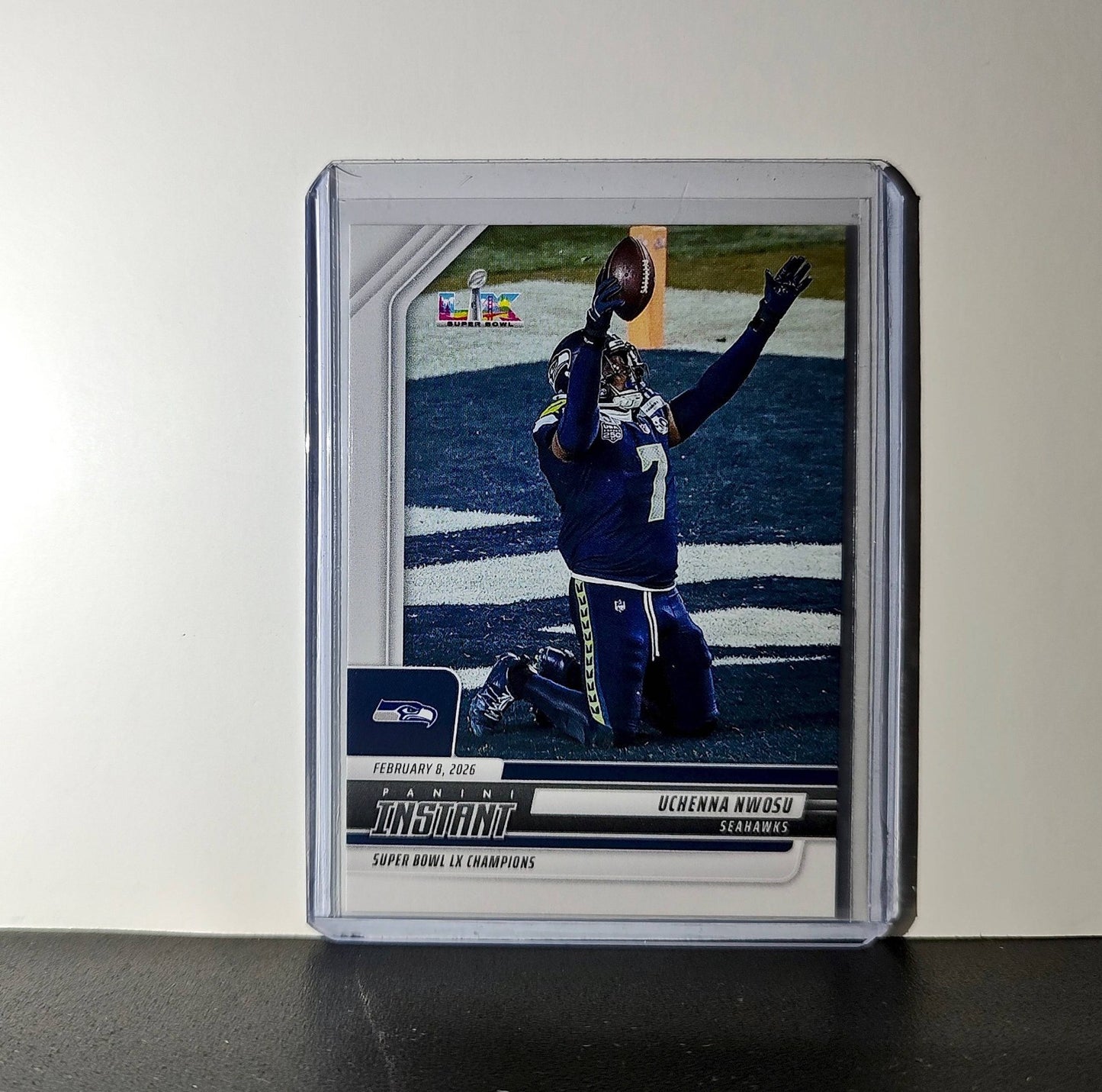 Uchenna Nwosu 2026 Panini NFL Super Bowl LIX Champions #34 Card Seattle Seahawks