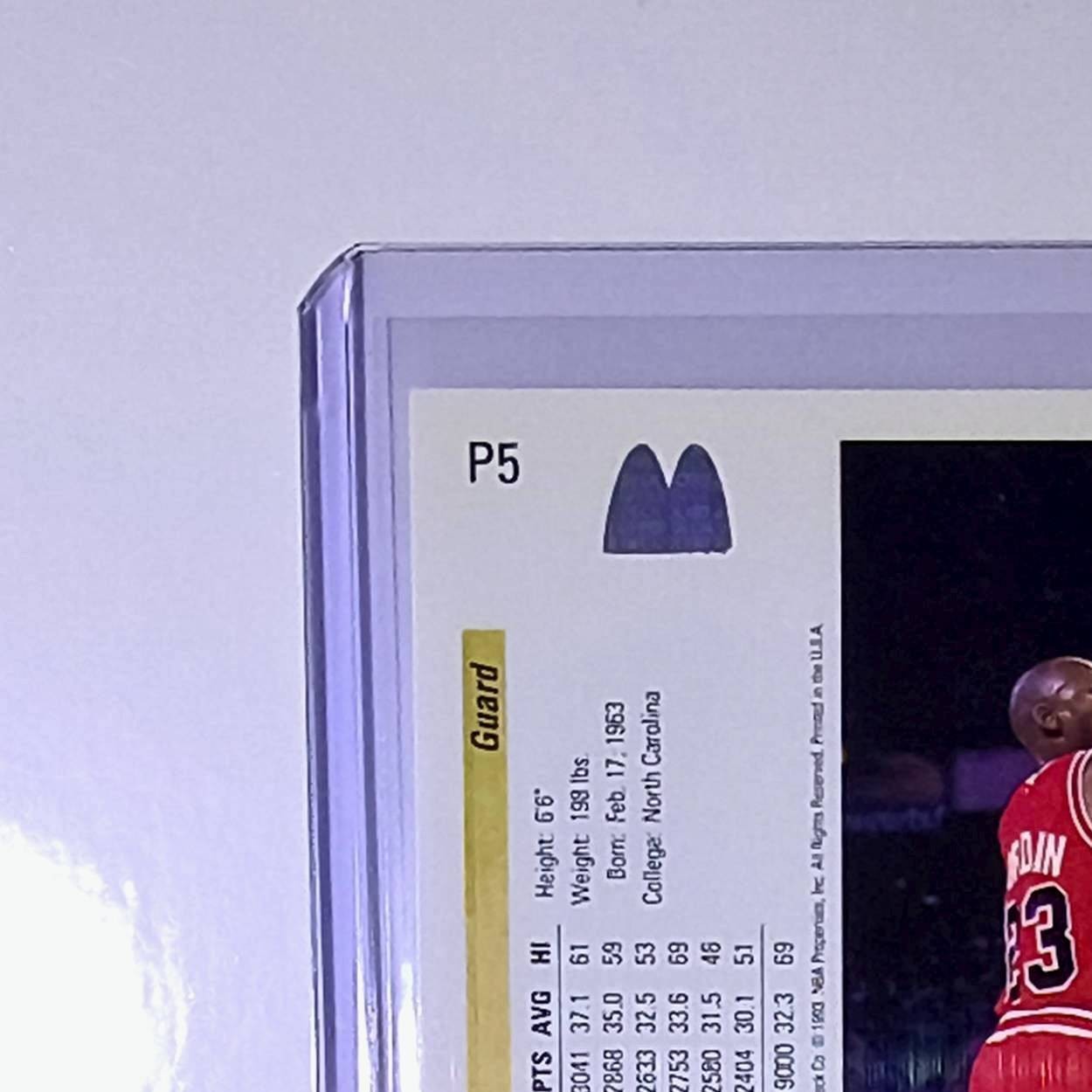 Michael Jordan 1992-93 Upper Deck McDonald's #P5 Basketball Card Chicago Bulls